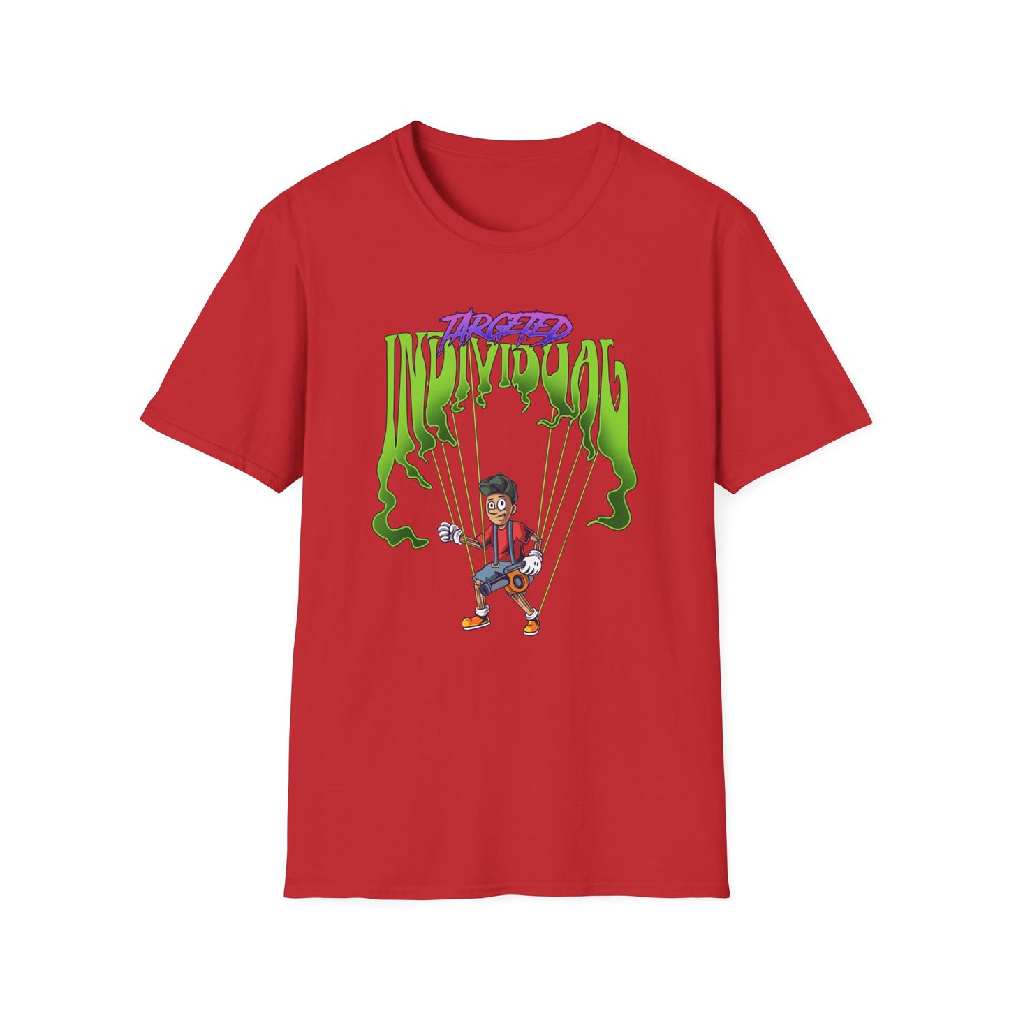 T-Shirt — Puppet Strings Graphic Tee (Young Gamer Puppet Design)