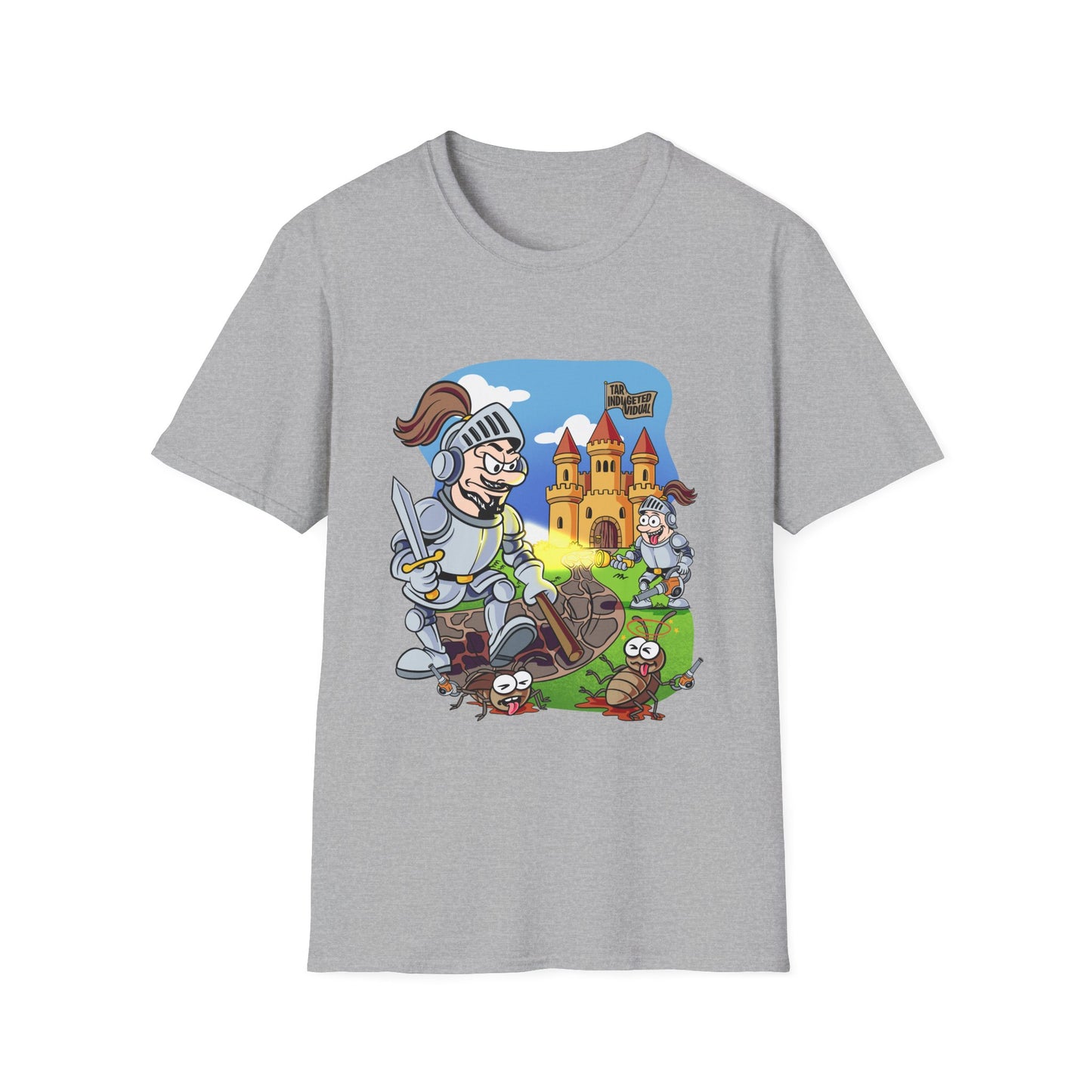 Knight Cartoon T-Shirt — Cute Medieval Castle Adventure Tee