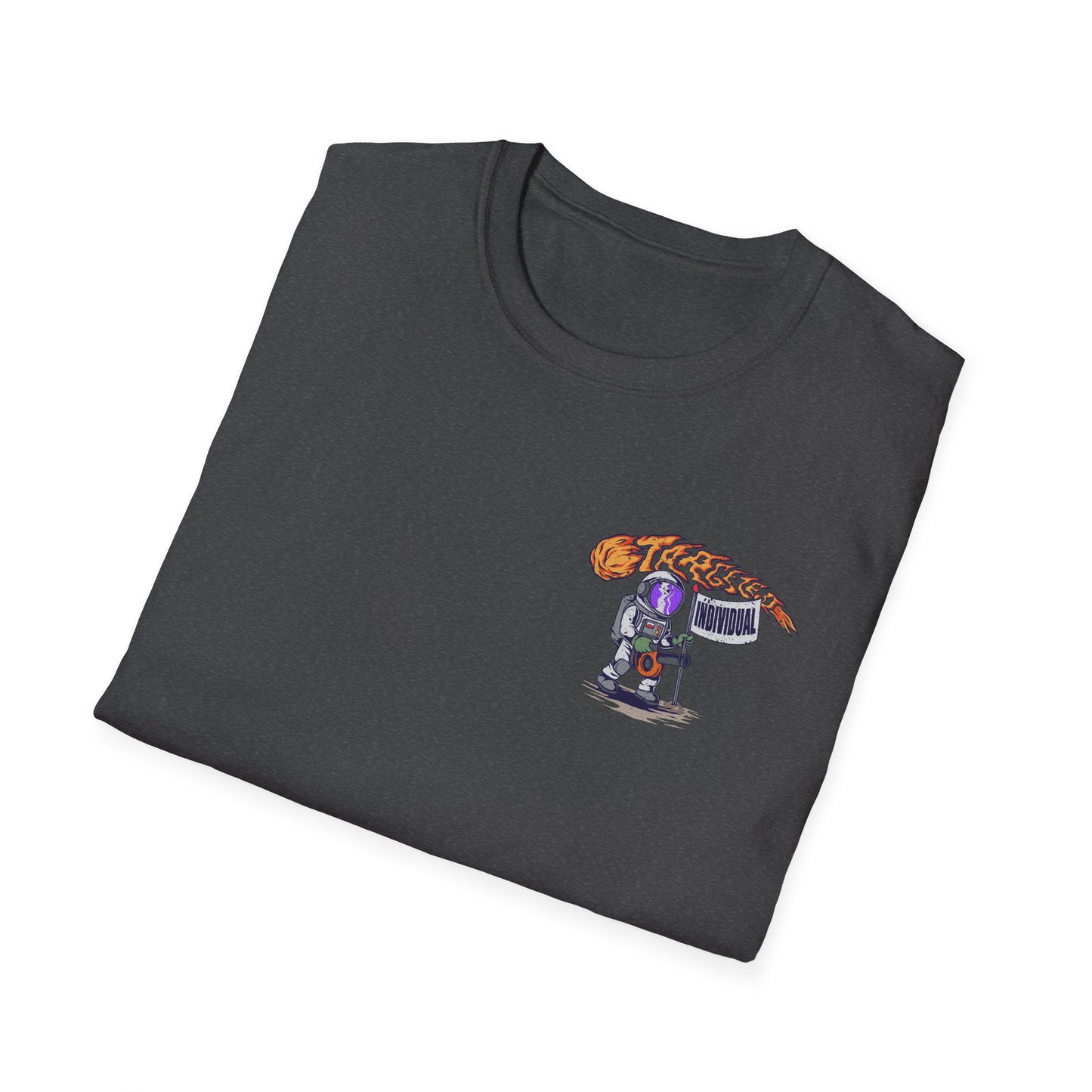 Space Protest T-Shirt — Cute Astronauts Holding Sign with Comet Graphic