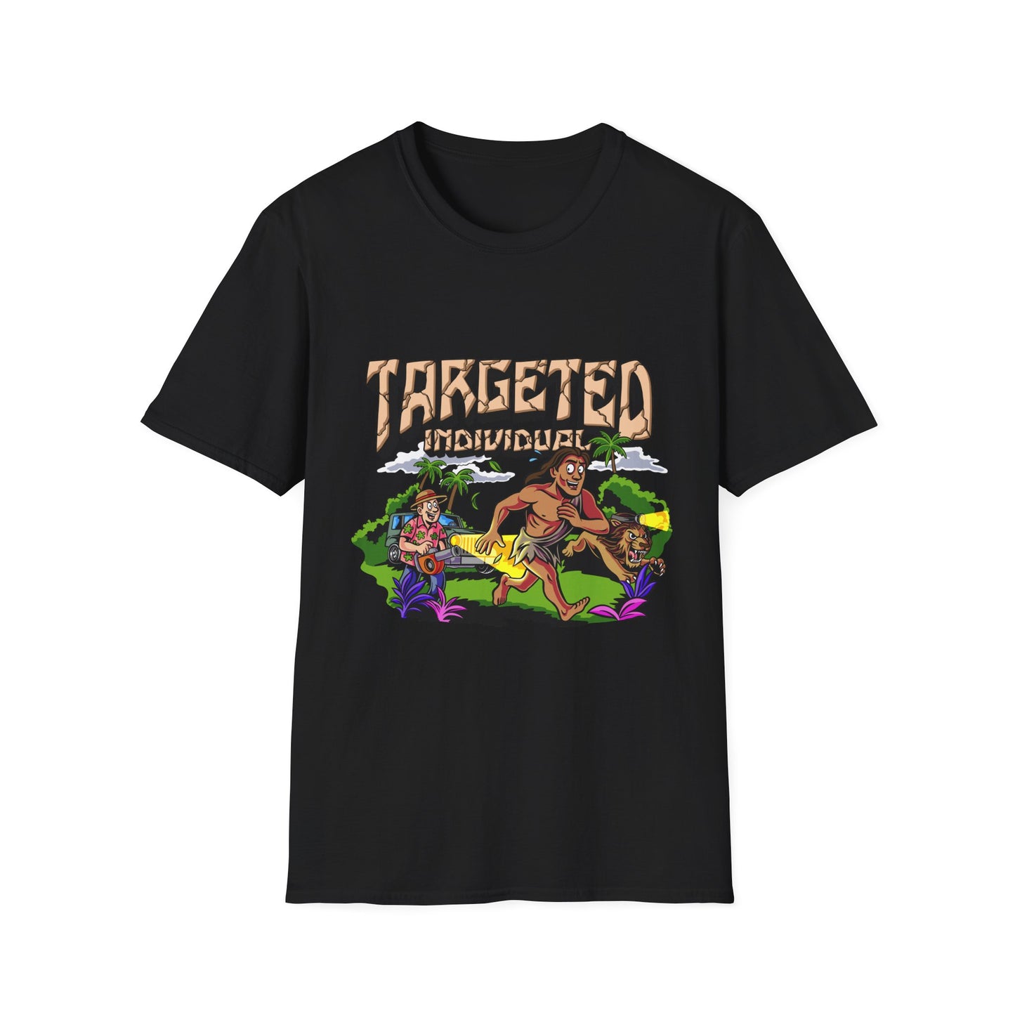 Targeted Individuals T-Shirt — Retro Island Hunt Graphic Tee