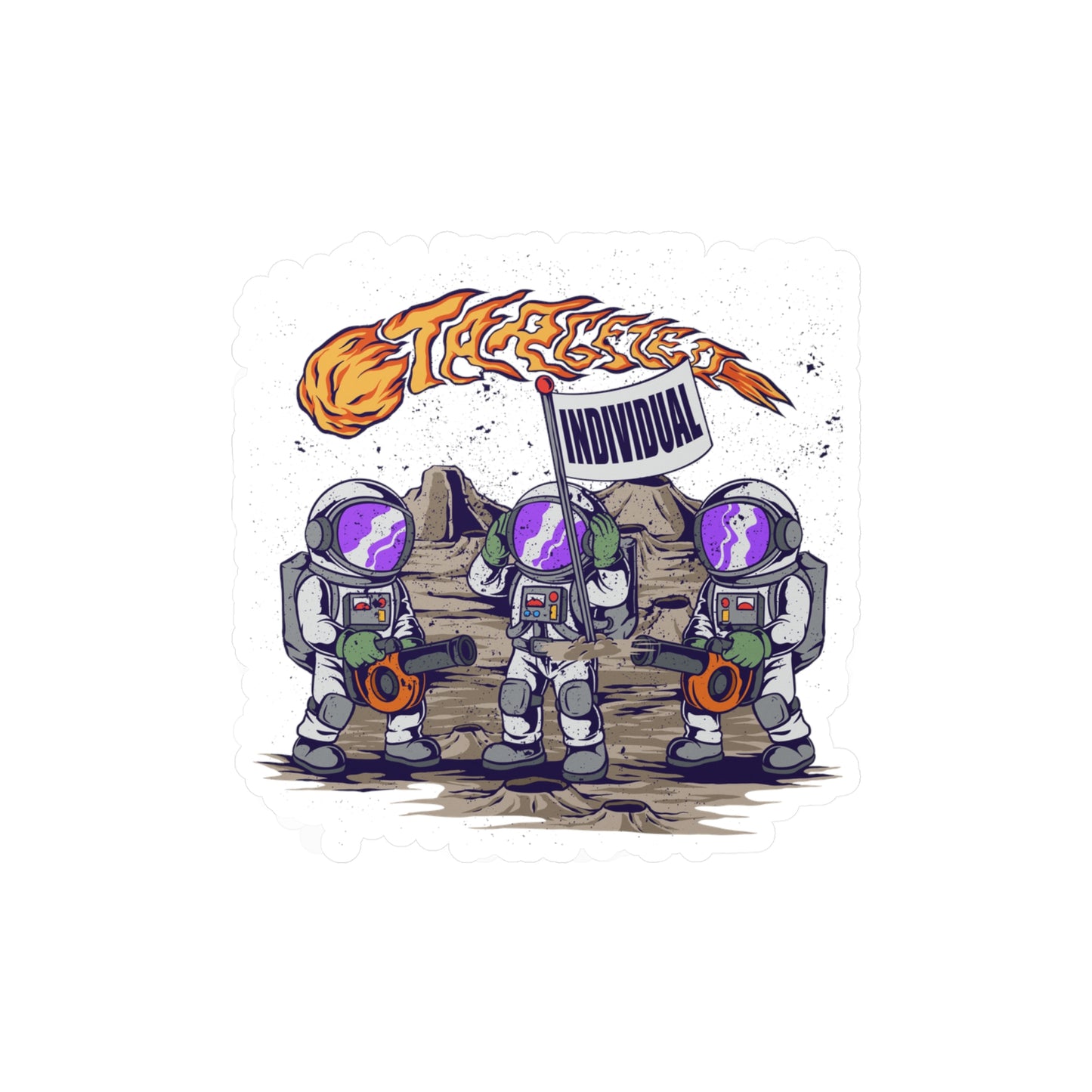 Astronaut Crew Vinyl Sticker — 'Together Individual' Kiss-Cut Decal