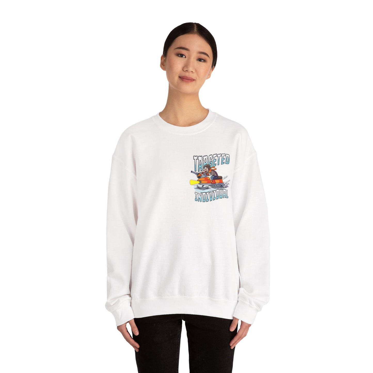 Sweatshirt — 'Targeted Individual' Retro Boating & Ocean Creature Graphic Crewneck