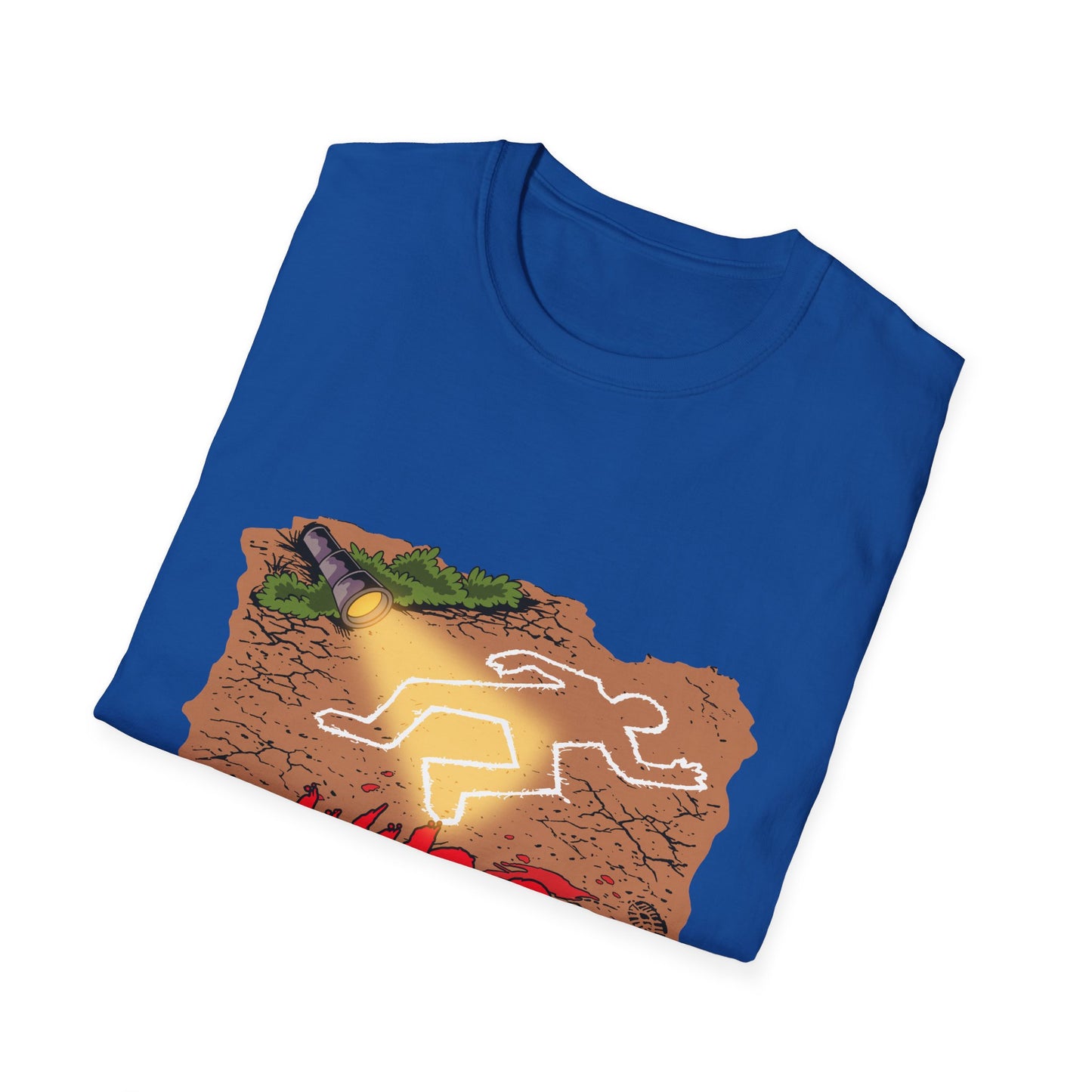 Crime Scene Chalk Outline T-Shirt – "Who's Next?" Graphic Tee