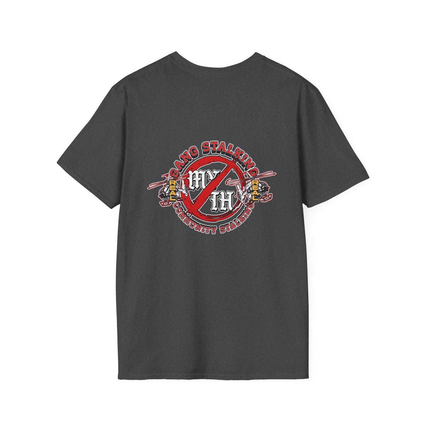 T-Shirt — Retro 'No Stalking' Vintage Graphic Tee (Front Sloth & Back Emblem)