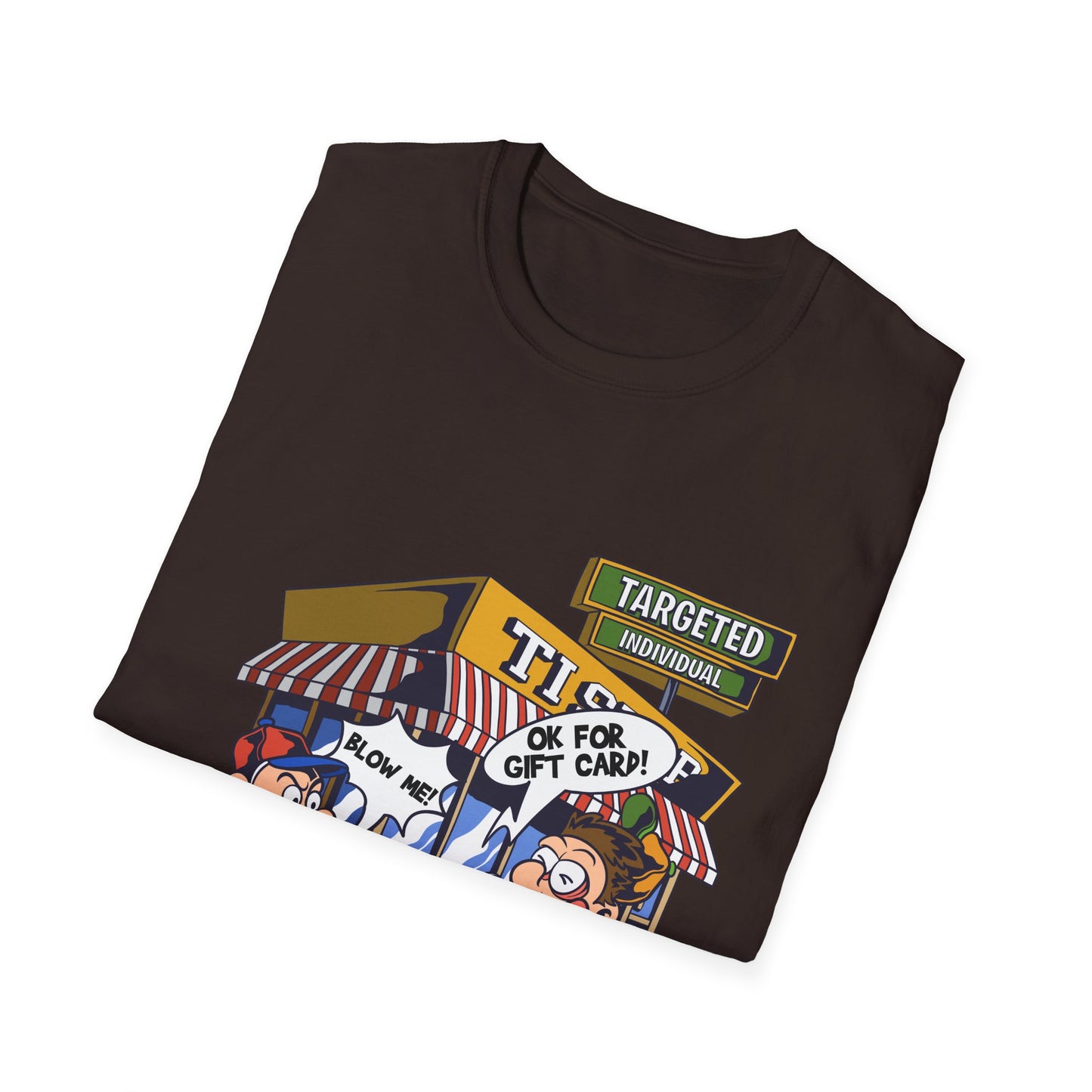 T-Shirt — Cartoon Target Practice Ice Cream Stand Design