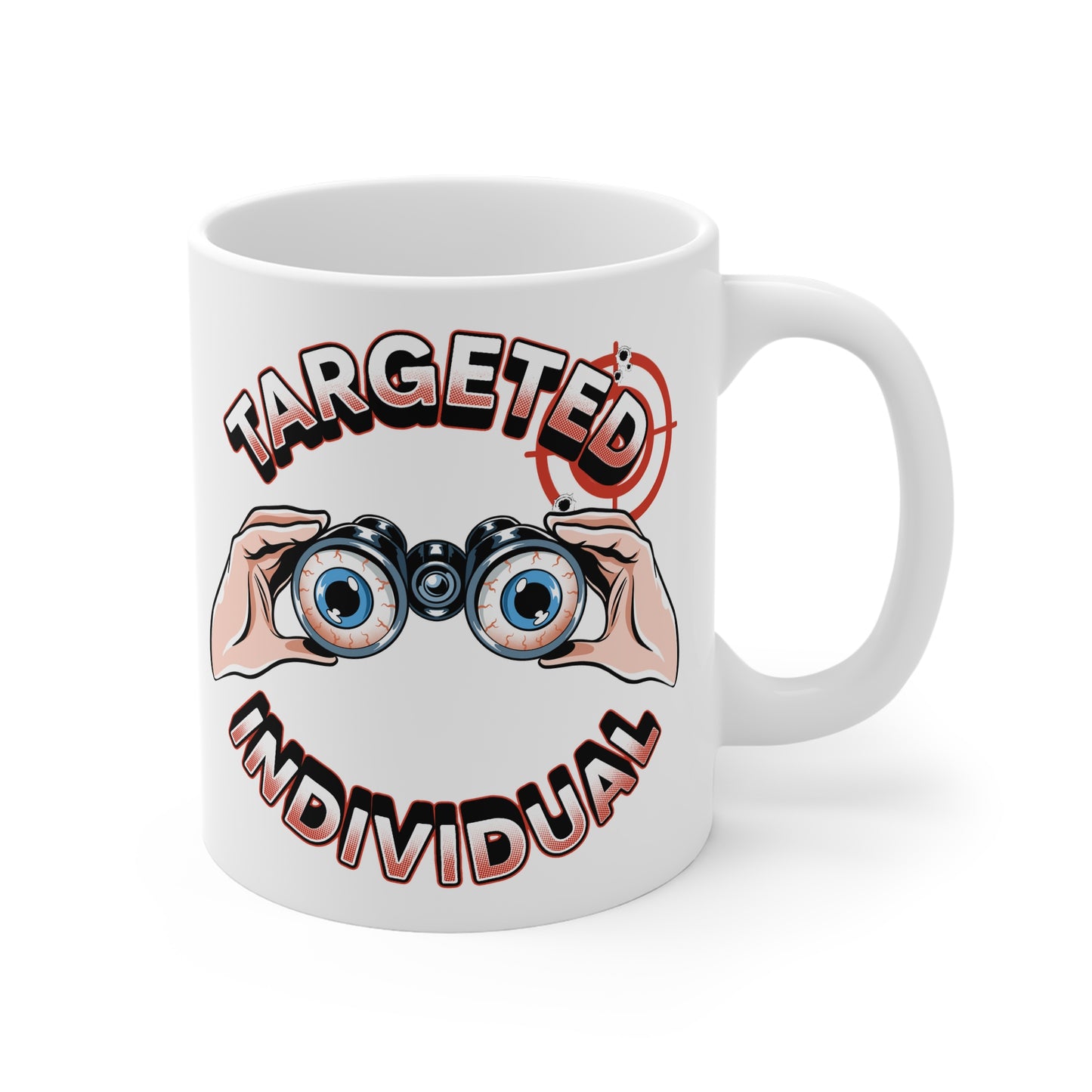 Targeted Individual Mug — Novelty Binoculars Design Coffee Cup