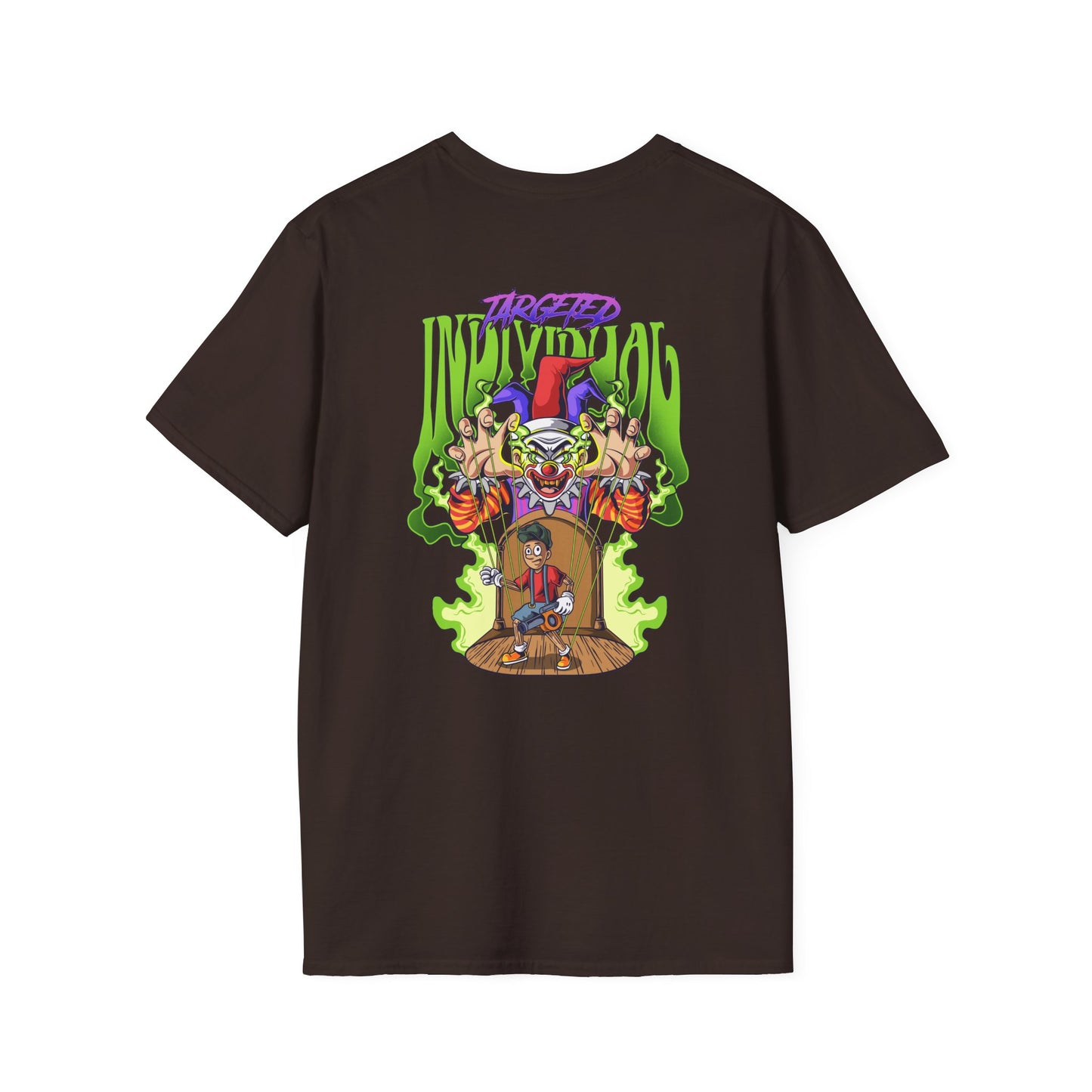 Scaredy Clown Graphic T-Shirt — Horror Joker Back Print