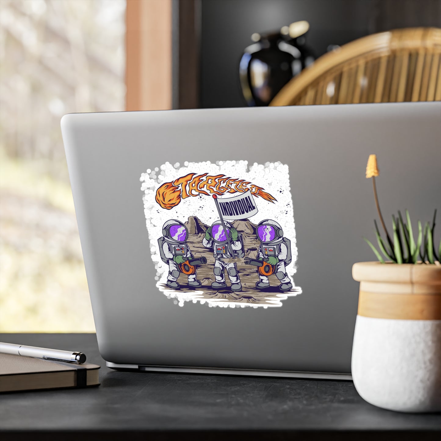 Astronaut Crew Vinyl Sticker — 'Together Individual' Kiss-Cut Decal