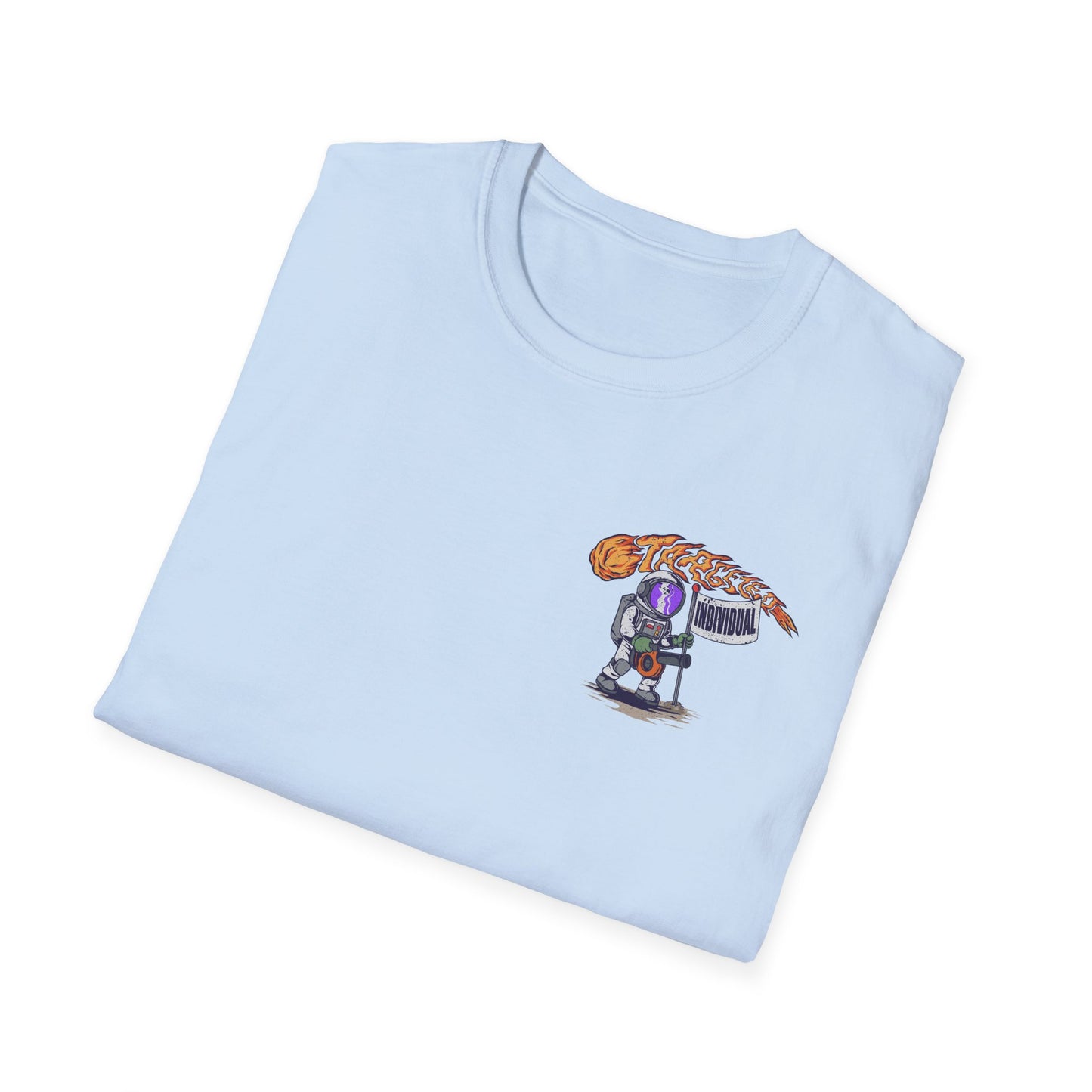 Space Protest T-Shirt — Cute Astronauts Holding Sign with Comet Graphic