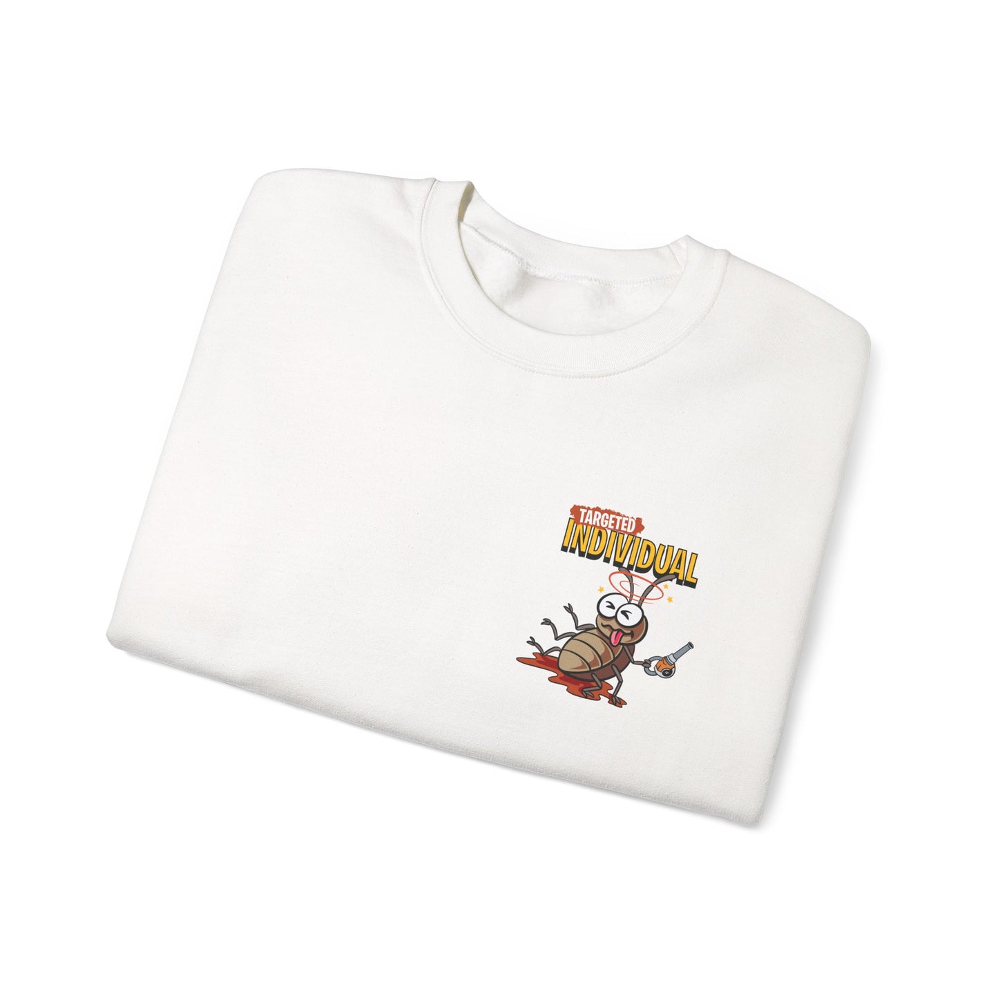 Knight vs Worms Crewneck Sweatshirt — Funny Medieval Cartoon Graphic