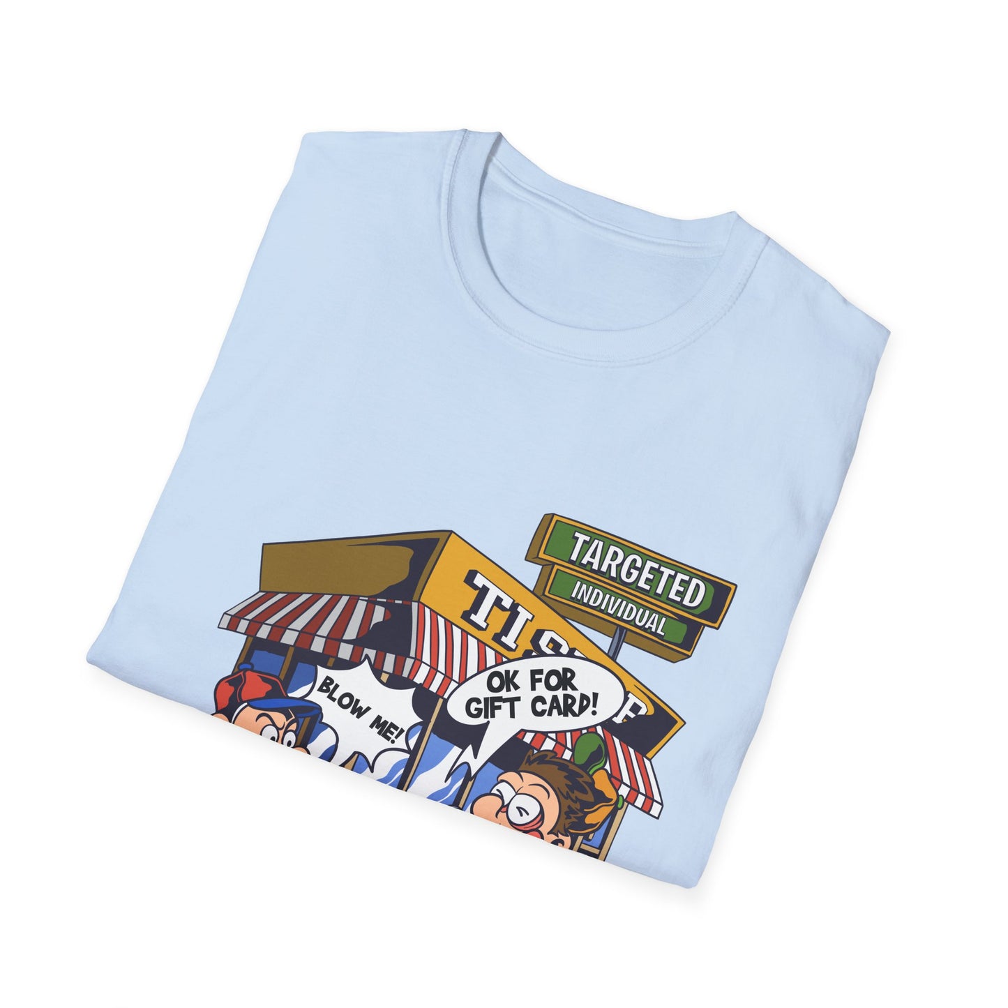 T-Shirt — Cartoon Target Practice Ice Cream Stand Design