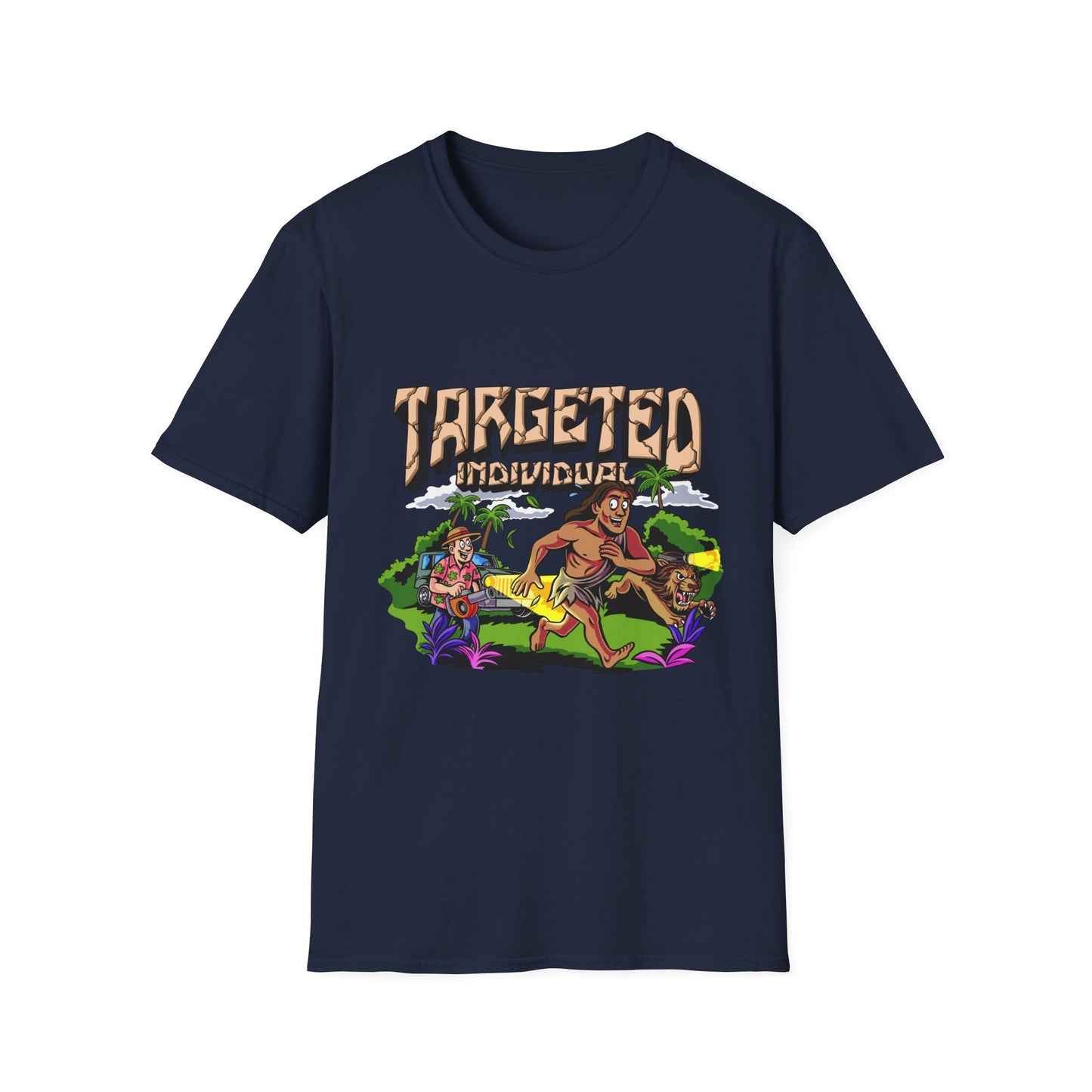 Targeted Individuals T-Shirt — Retro Island Hunt Graphic Tee