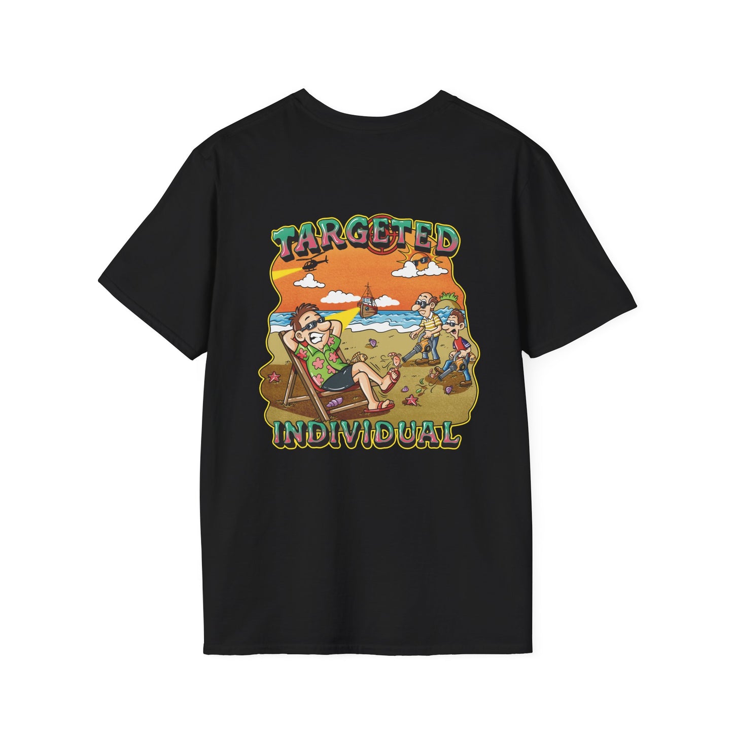 T-Shirt — "Targeted Individual" Retro Beach Graphic Tee