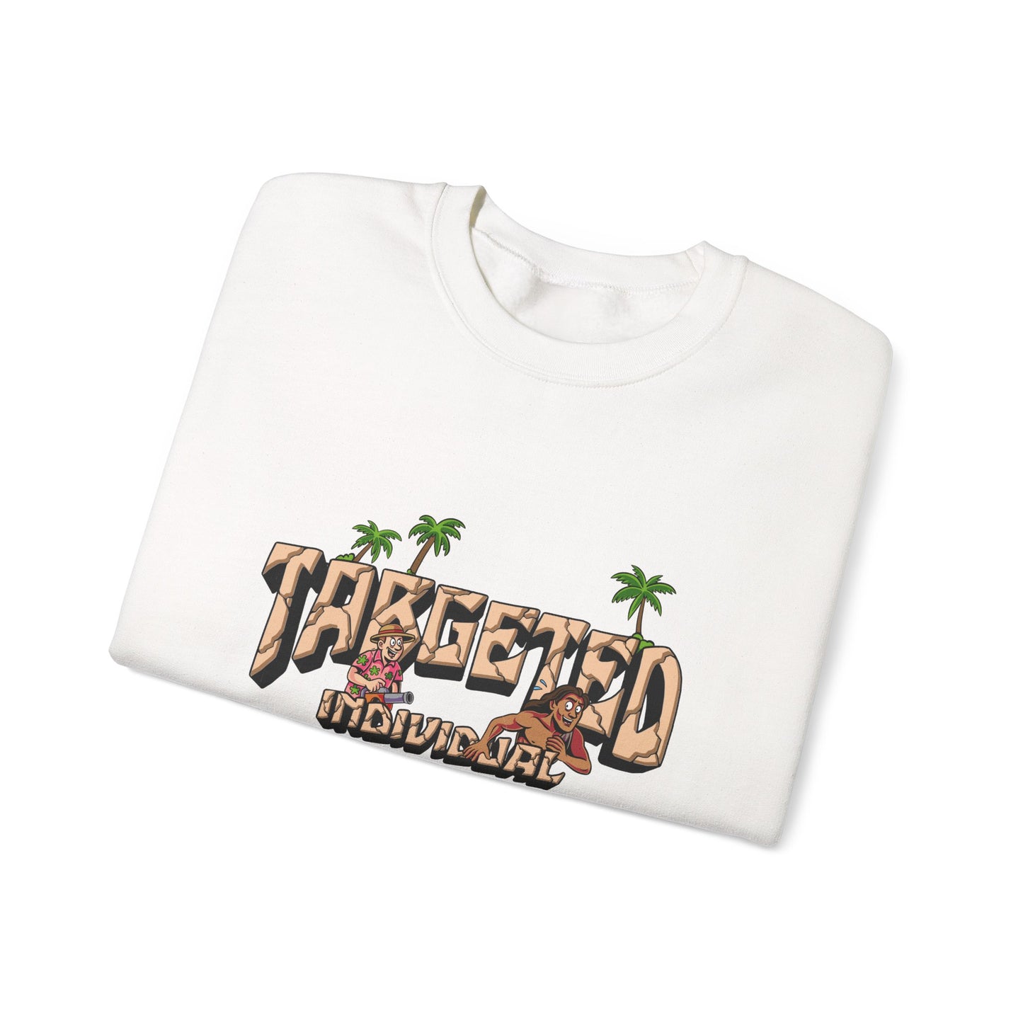 Crewneck Sweatshirt — 'TARGETED' Tropical Palm Graphic