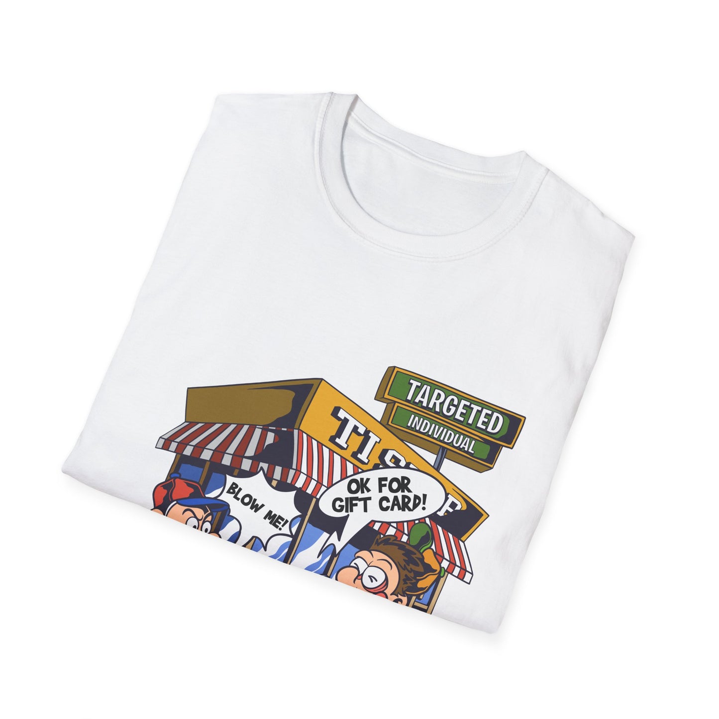 T-Shirt — Cartoon Target Practice Ice Cream Stand Design