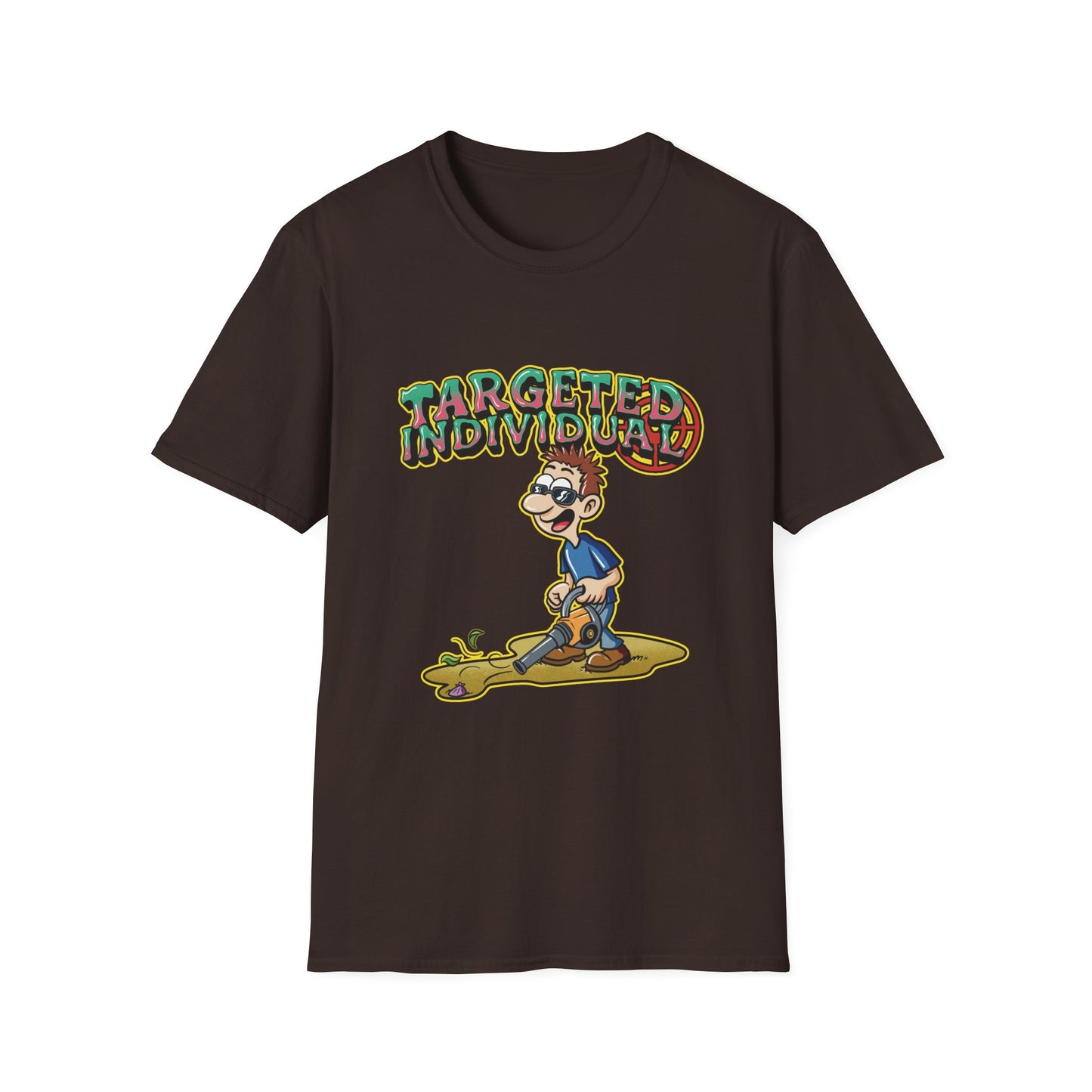 Targeted Individual T-Shirt — Surfer Cartoon Graphic Tee