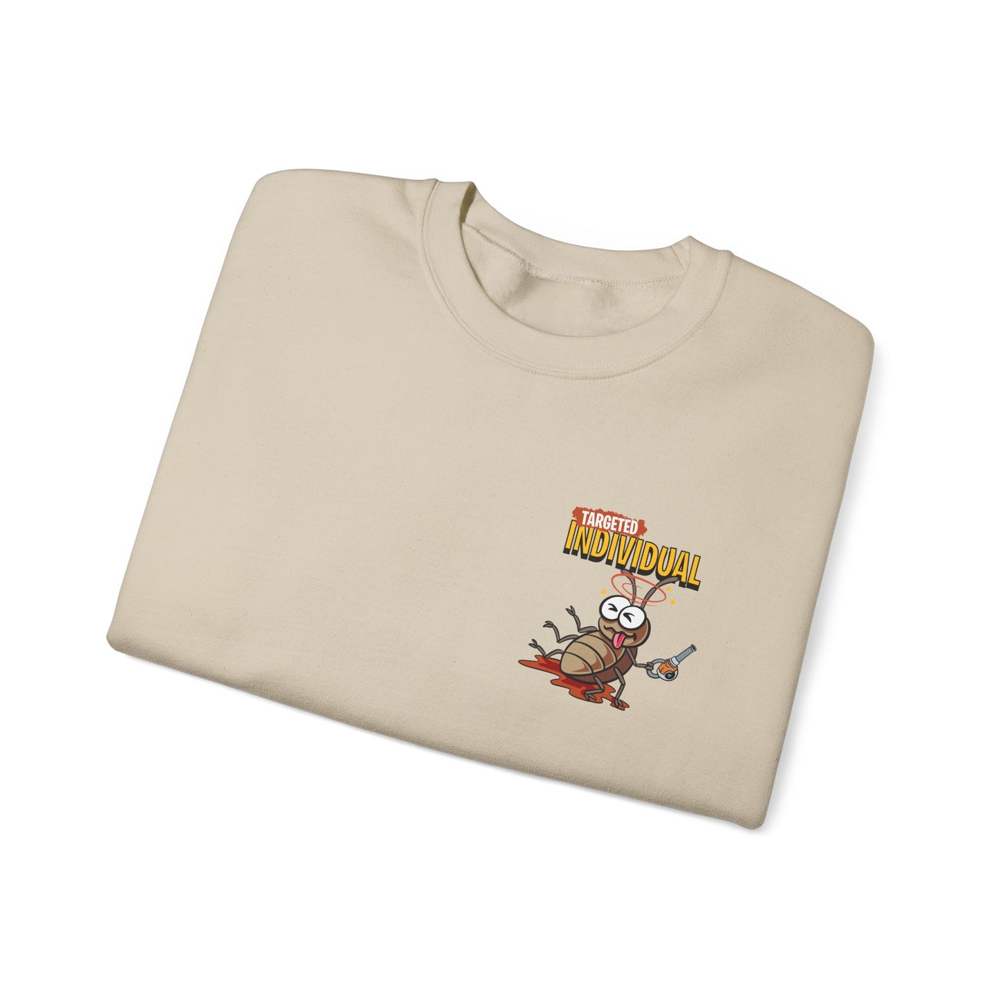 Knight vs Worms Crewneck Sweatshirt — Funny Medieval Cartoon Graphic