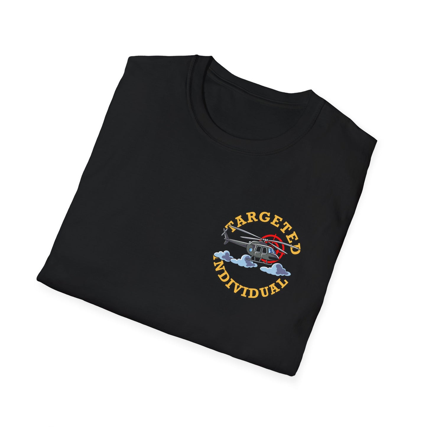 Target Individual T-Shirt — 'Target Individual' Graphic Tee with Police Truck & Targets