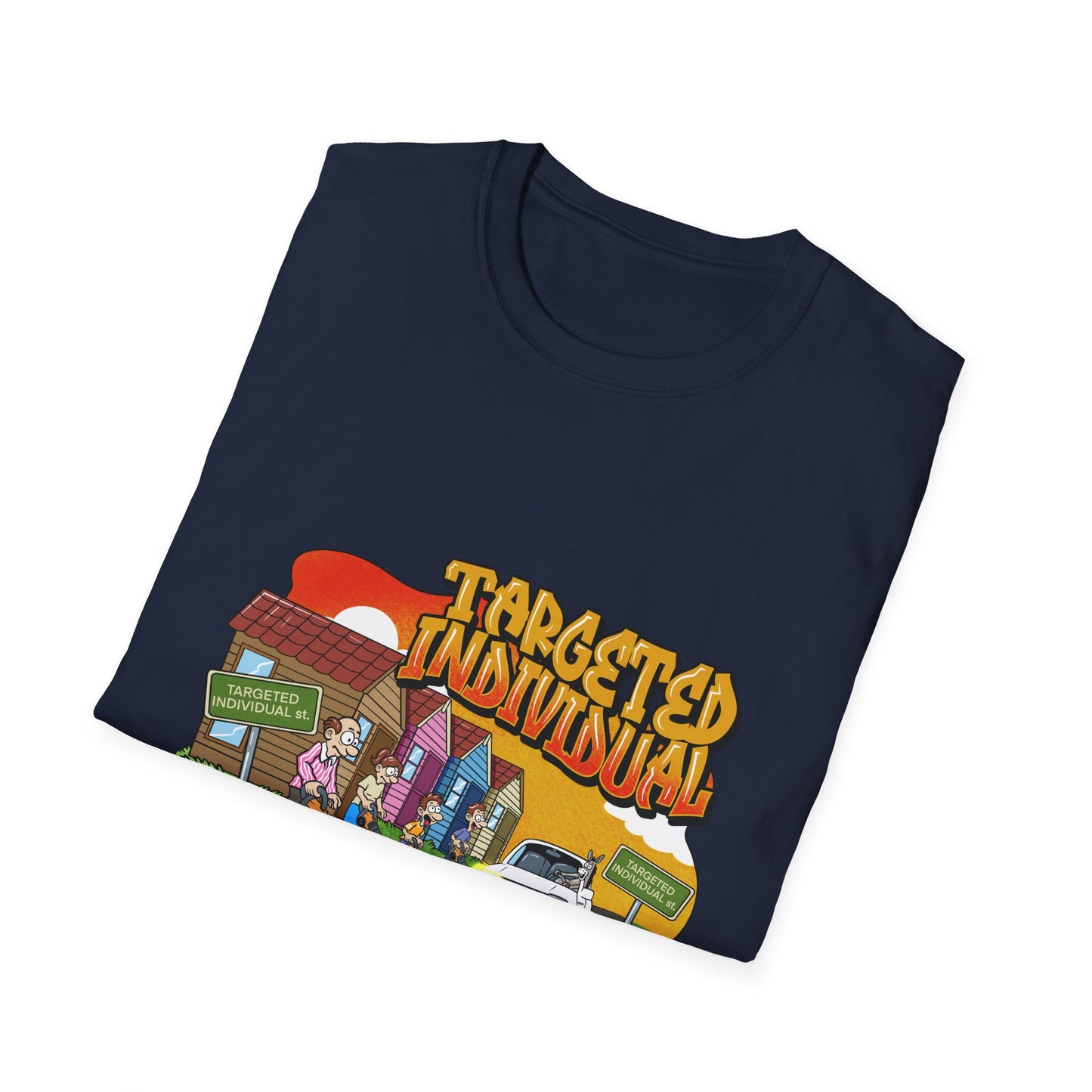 Targeted Individual Graphic T-Shirt — Retro Street Scene Tee