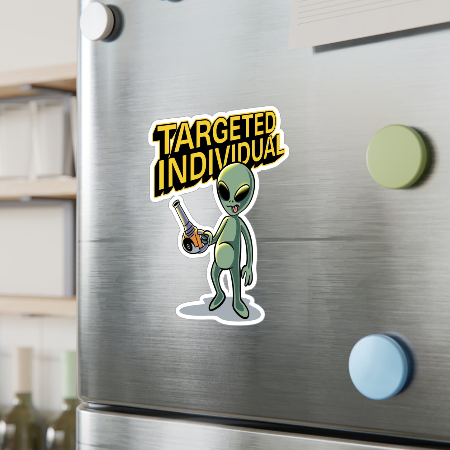 Targeted Individual Alien Sticker - Kiss-Cut Vinyl Decal