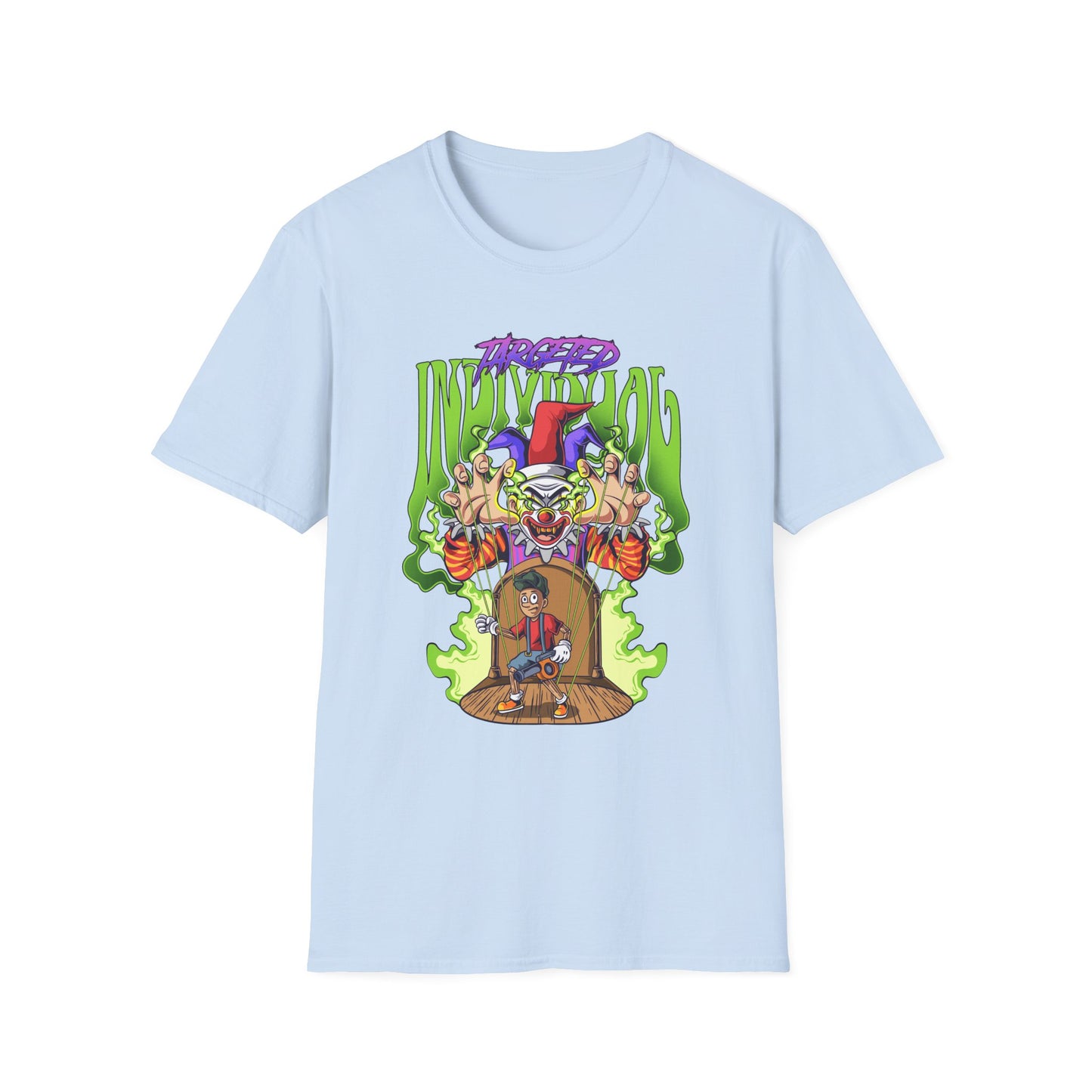 Creepy Clown Portal T-Shirt — Horror Graphic Tee with 'Disturbed' Vibe