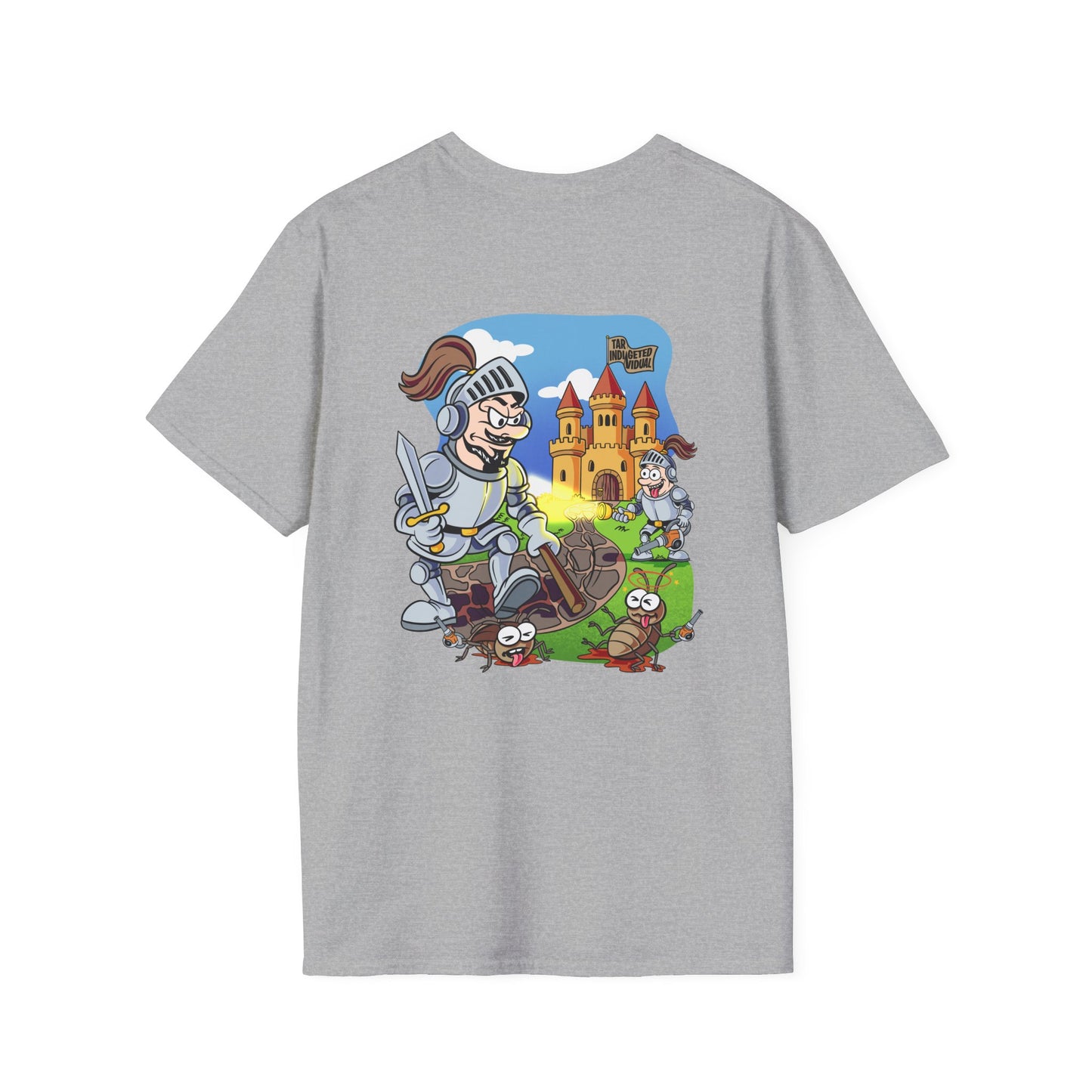 Medieval Worm Knight T-Shirt — Funny Castle Adventure Graphic Tee