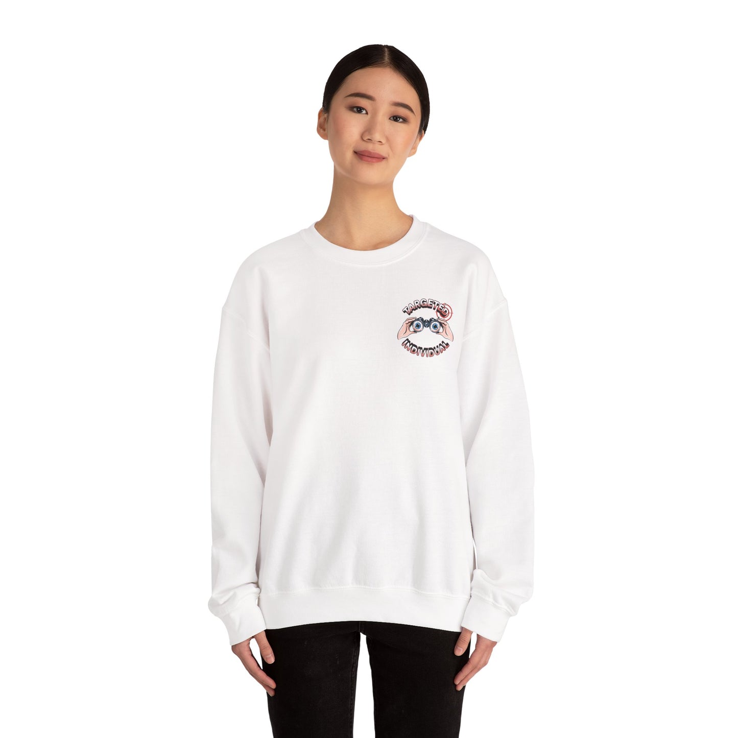 Targeted Individual Crewneck Sweatshirt – Graphic Police Car Design