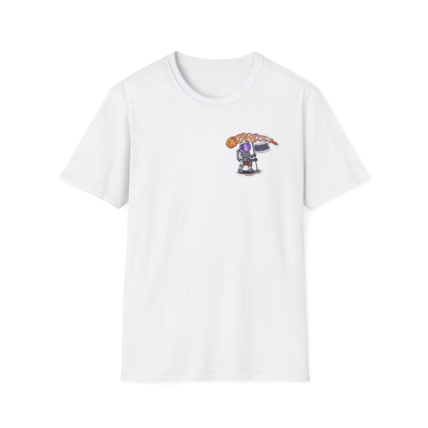 Space Protest T-Shirt — Cute Astronauts Holding Sign with Comet Graphic