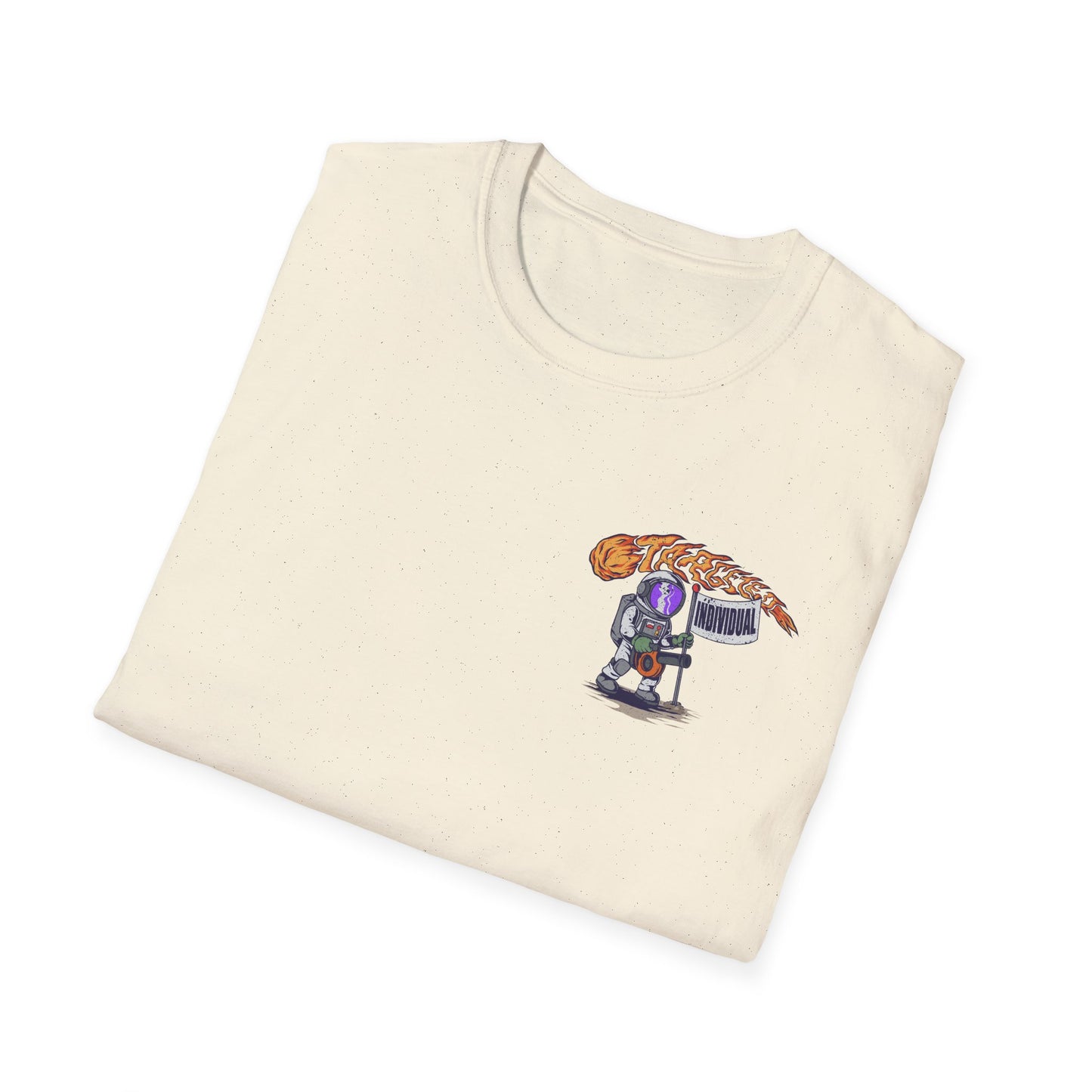Space Protest T-Shirt — Cute Astronauts Holding Sign with Comet Graphic