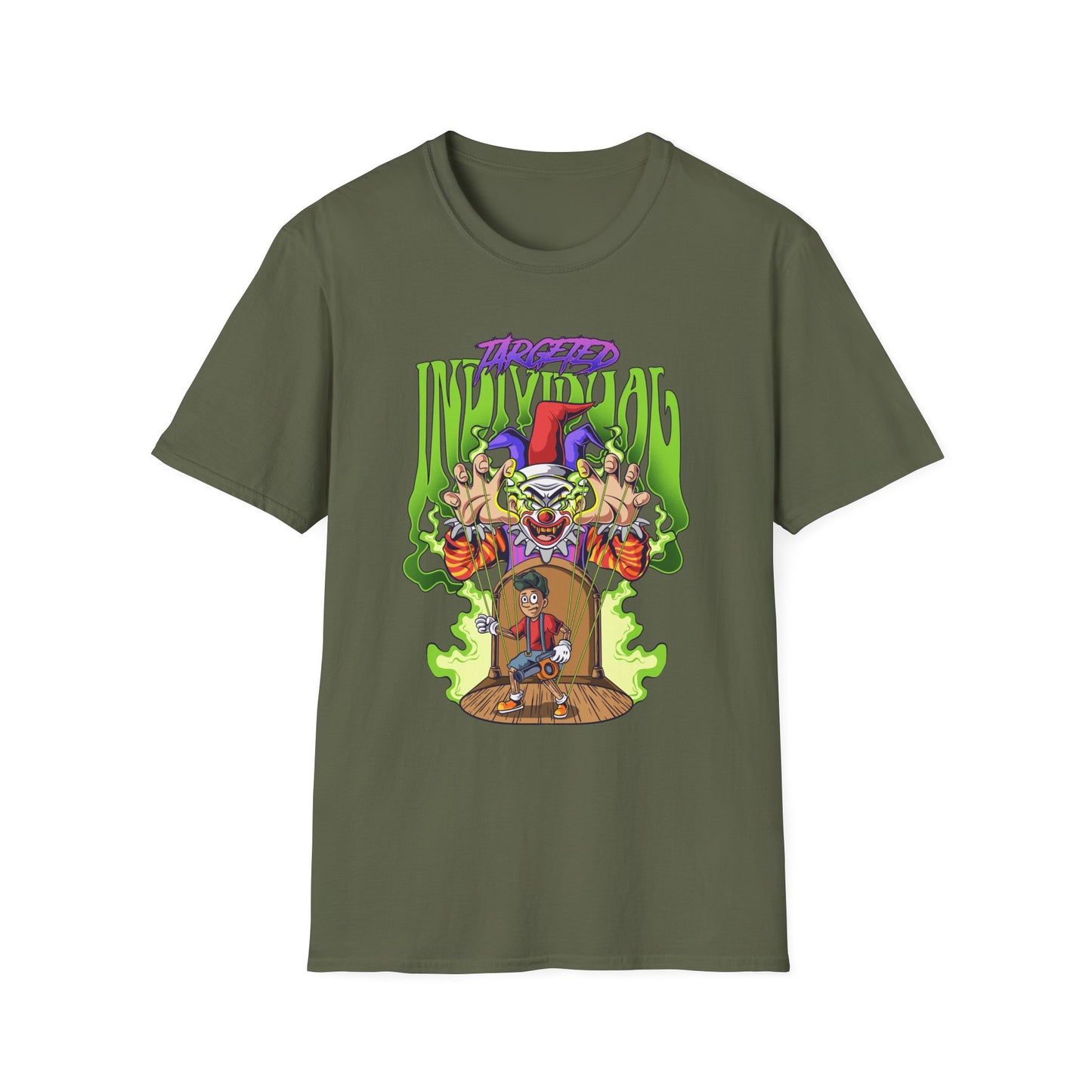 Creepy Clown Portal T-Shirt — Horror Graphic Tee with 'Disturbed' Vibe