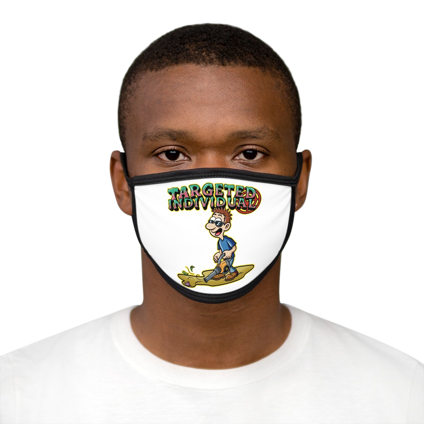 Targeted Individual Face Mask — Funny Cartoon Graphic Mask