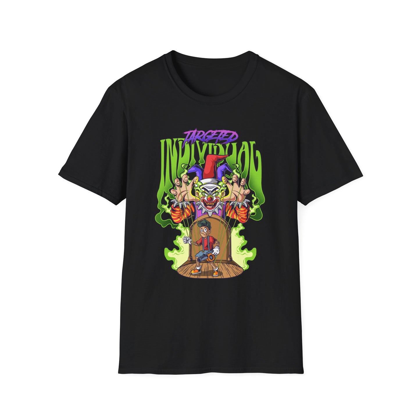 Creepy Clown Portal T-Shirt — Horror Graphic Tee with 'Disturbed' Vibe