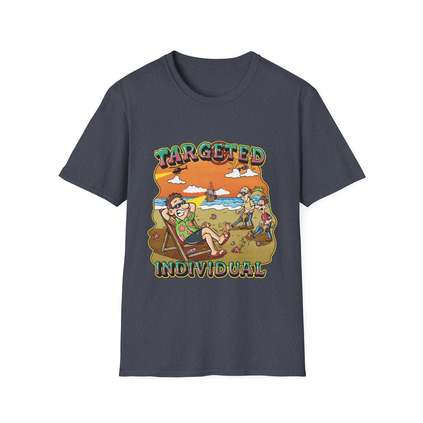 Targeted Individual T-Shirt — Retro Beach Conspiracy Graphic Tee