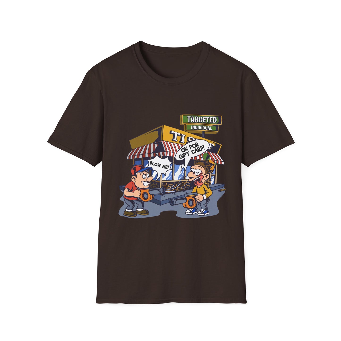 T-Shirt — Cartoon Target Practice Ice Cream Stand Design