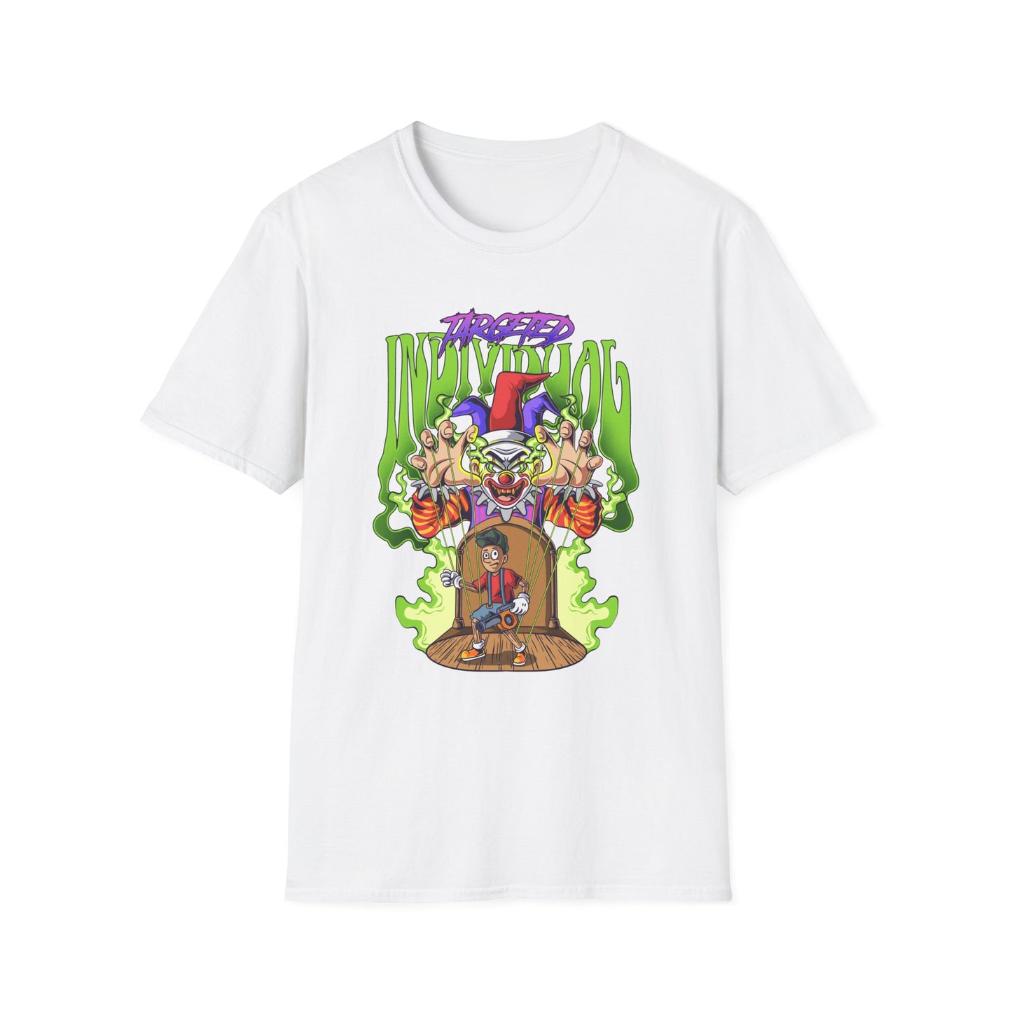 Creepy Clown Portal T-Shirt — Horror Graphic Tee with 'Disturbed' Vibe