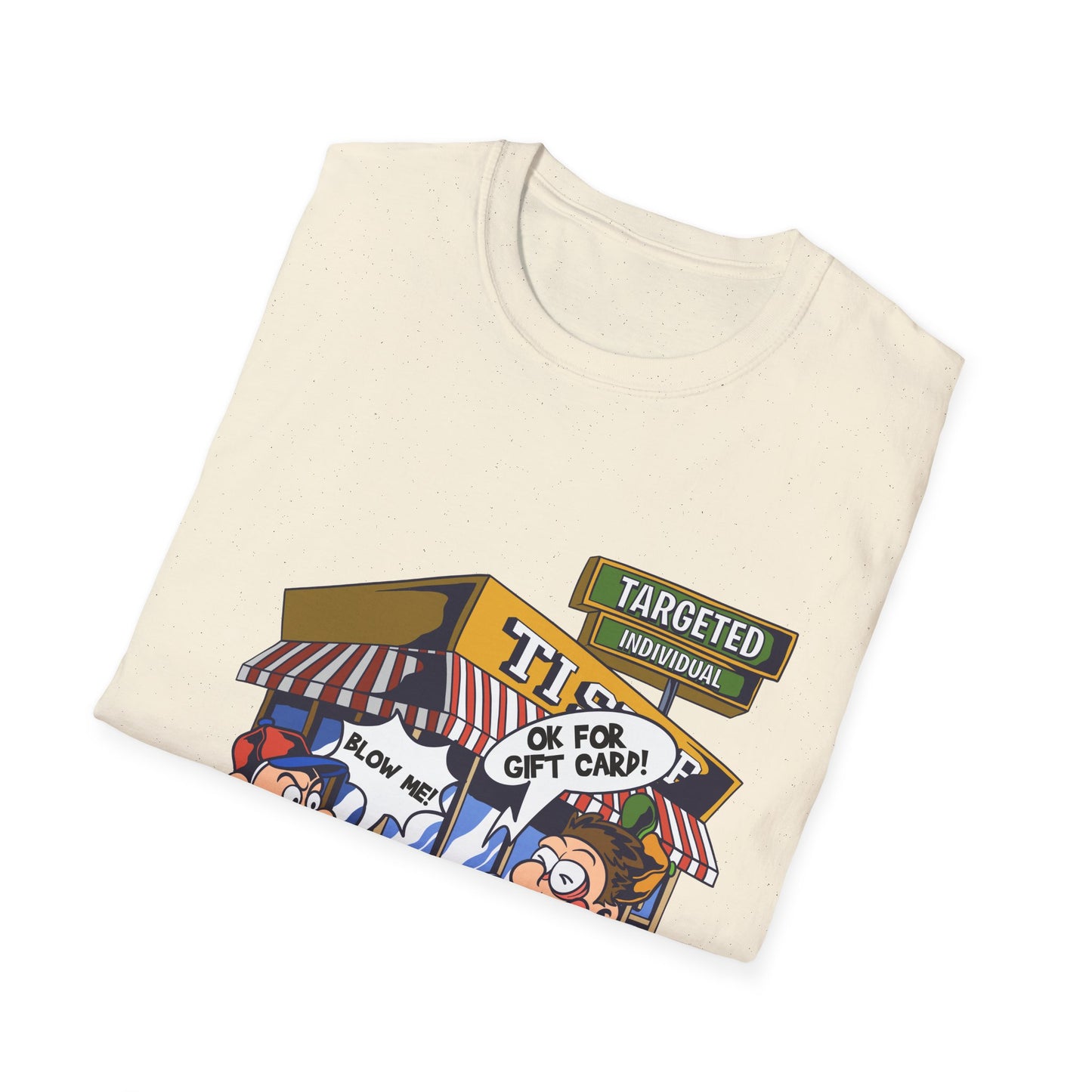 T-Shirt — Cartoon Target Practice Ice Cream Stand Design