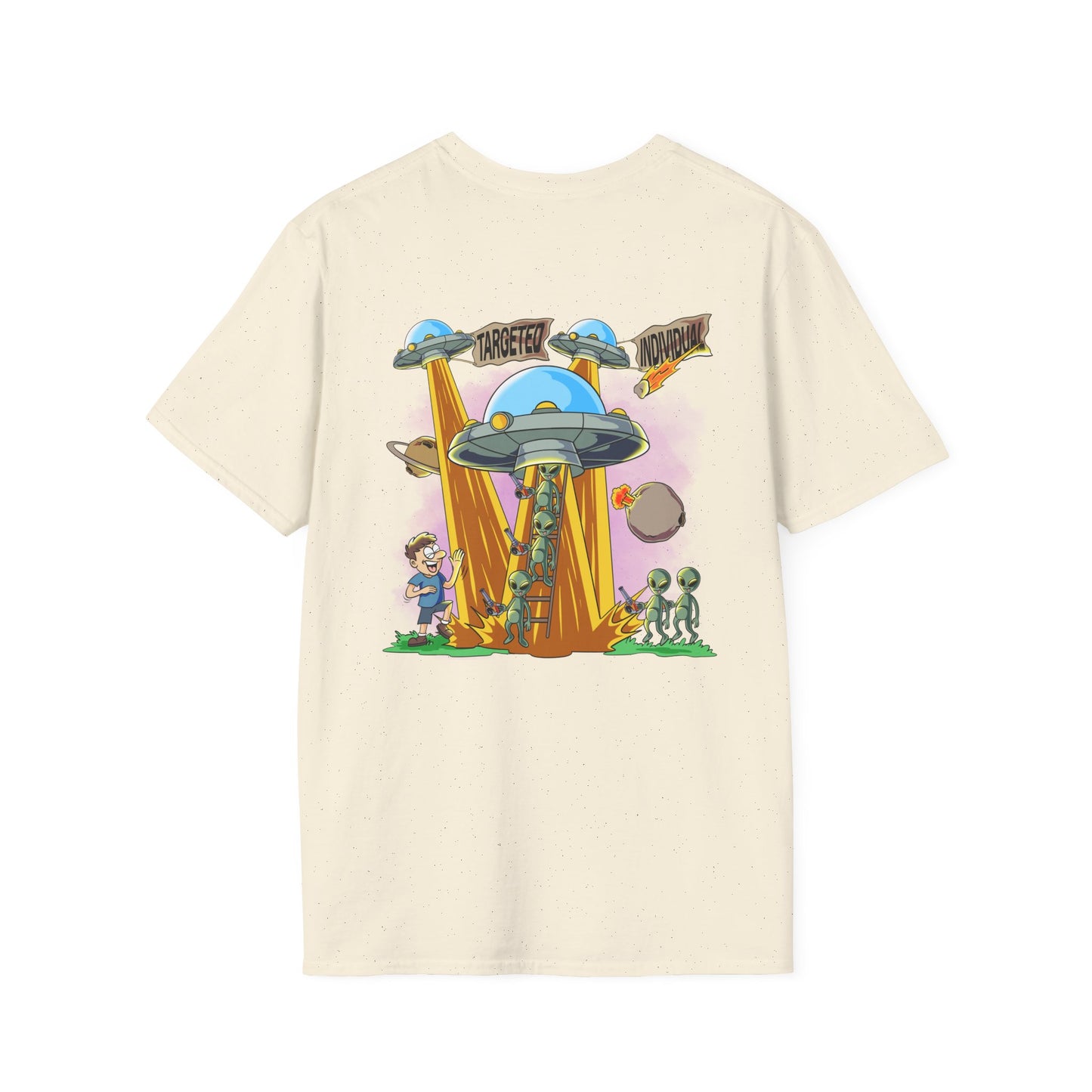 Alien Abduction Graphic T-Shirt — "Target Individual" Sci‑Fi UFO Tee