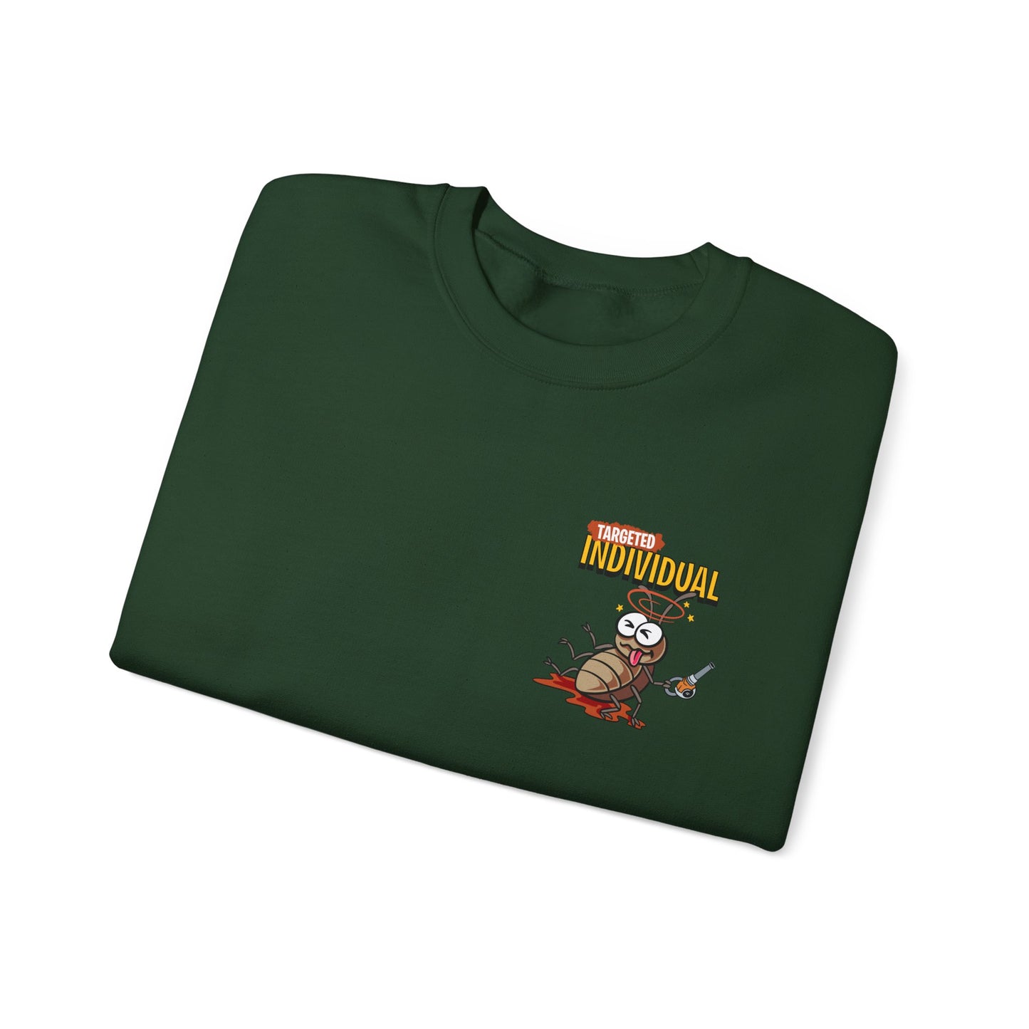 Knight vs Worms Crewneck Sweatshirt — Funny Medieval Cartoon Graphic