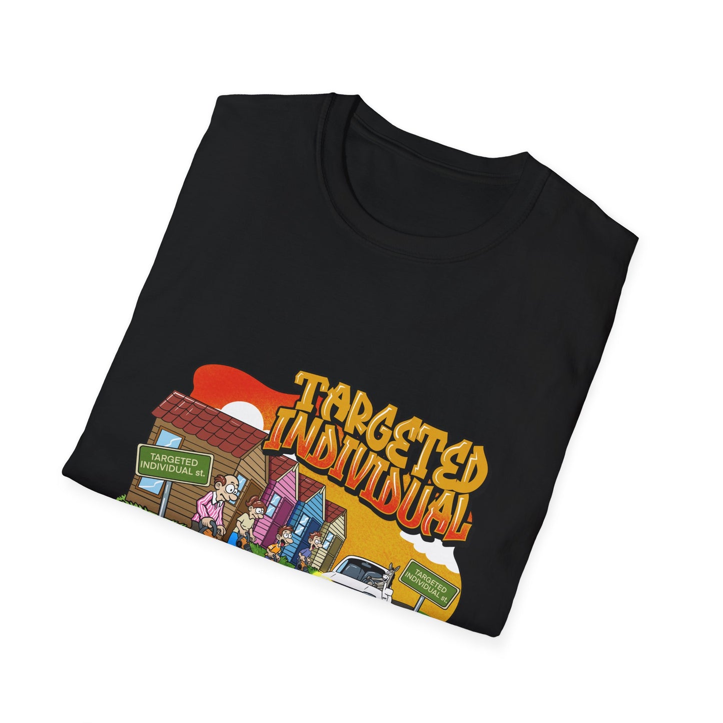 Targeted Individual Graphic T-Shirt — Retro Street Scene Tee