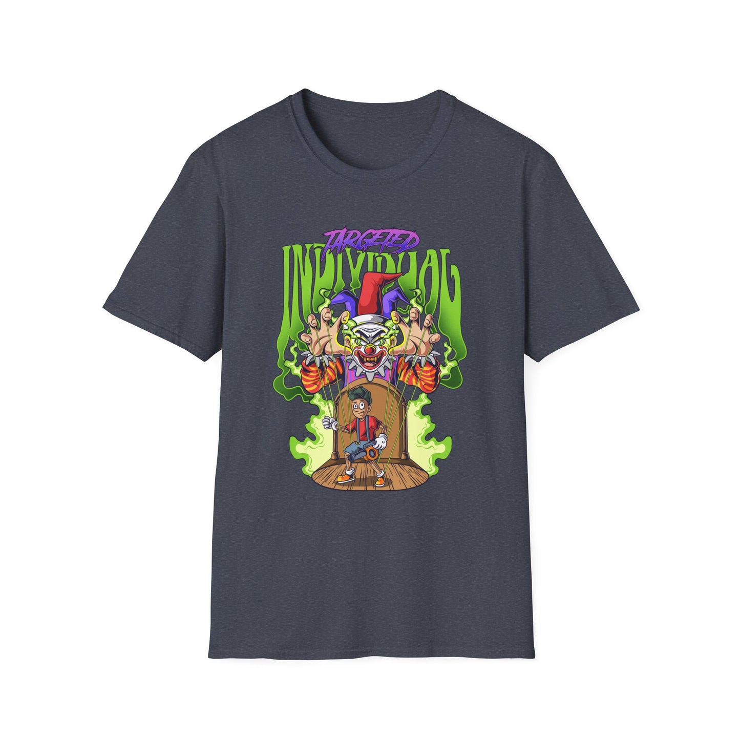 Creepy Clown Portal T-Shirt — Horror Graphic Tee with 'Disturbed' Vibe