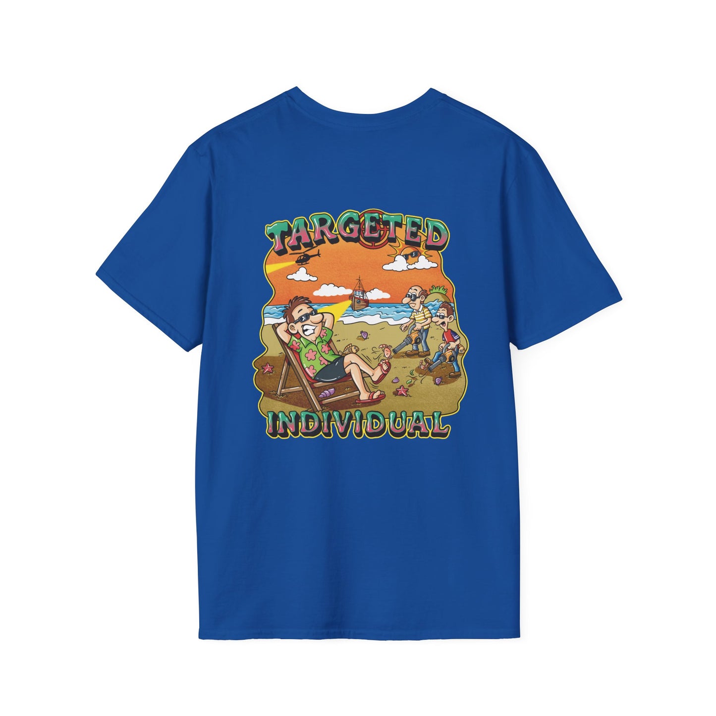 T-Shirt — "Targeted Individual" Retro Beach Graphic Tee