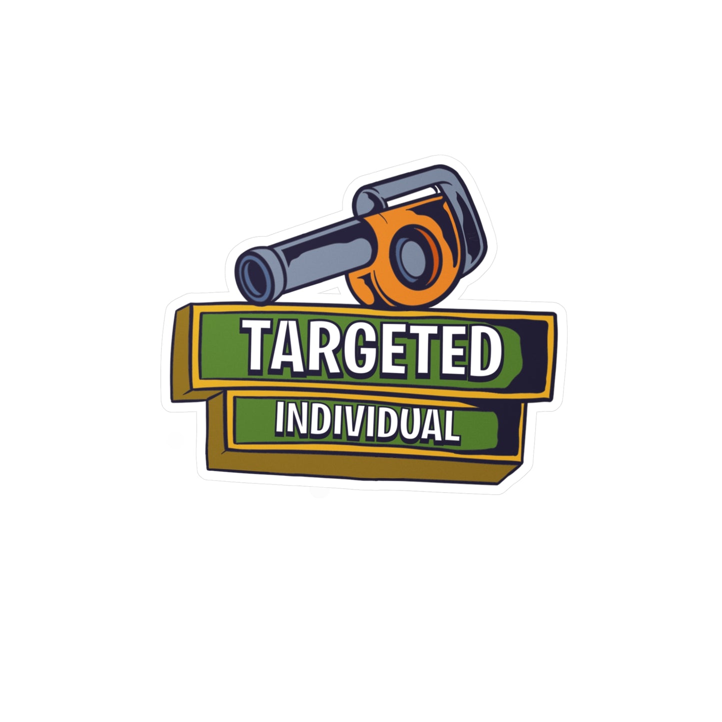 Targeted Individual Vinyl Sticker — Tactical Scope Kiss-Cut Decal