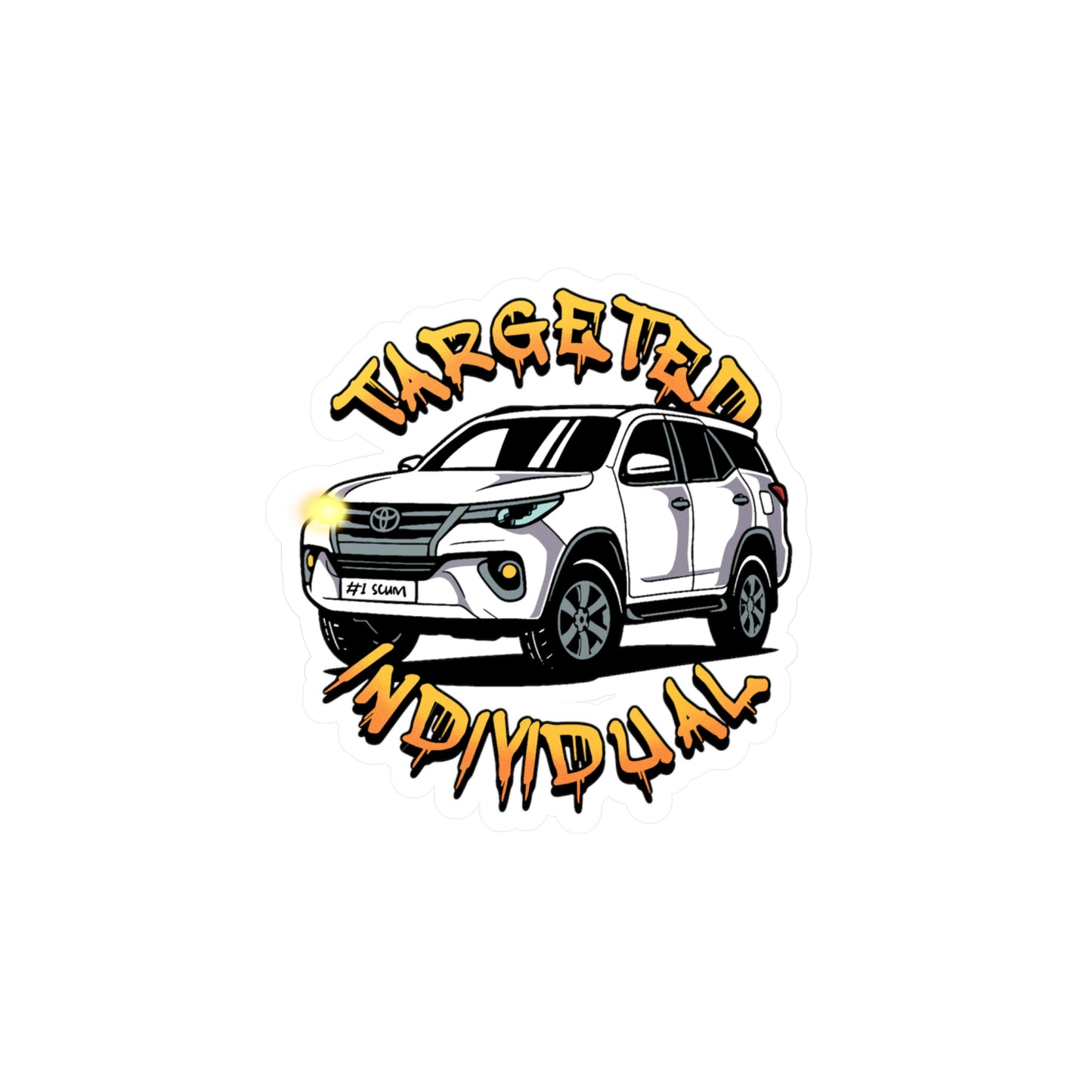 Targeted Individual SUV Vinyl Sticker — Kiss-Cut Car Decal