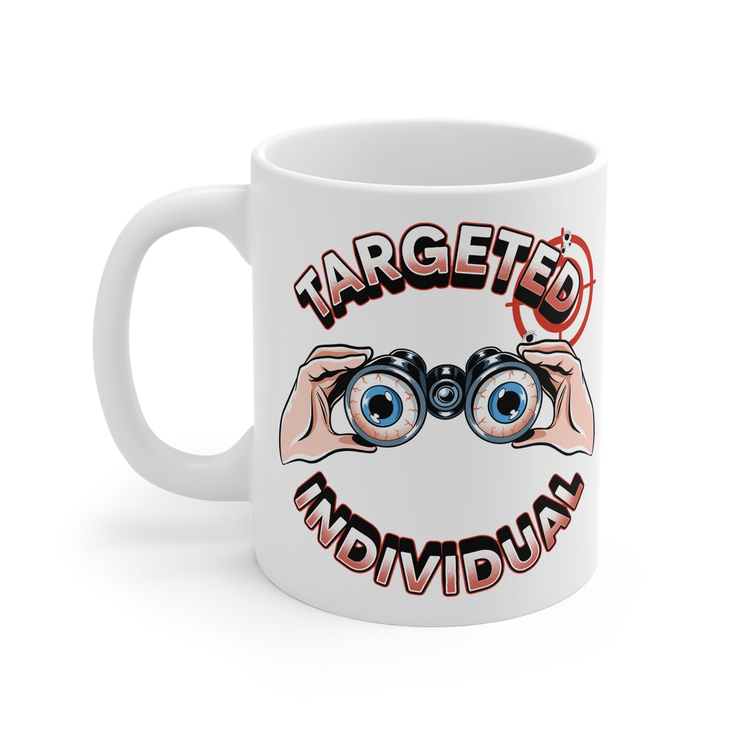 Targeted Individual Mug — Novelty Binoculars Design Coffee Cup
