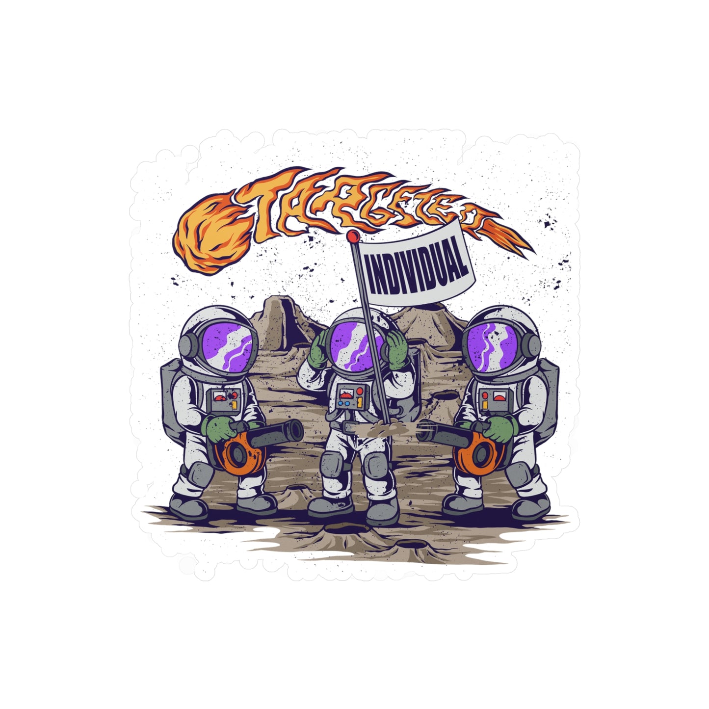 Astronaut Crew Vinyl Sticker — 'Together Individual' Kiss-Cut Decal