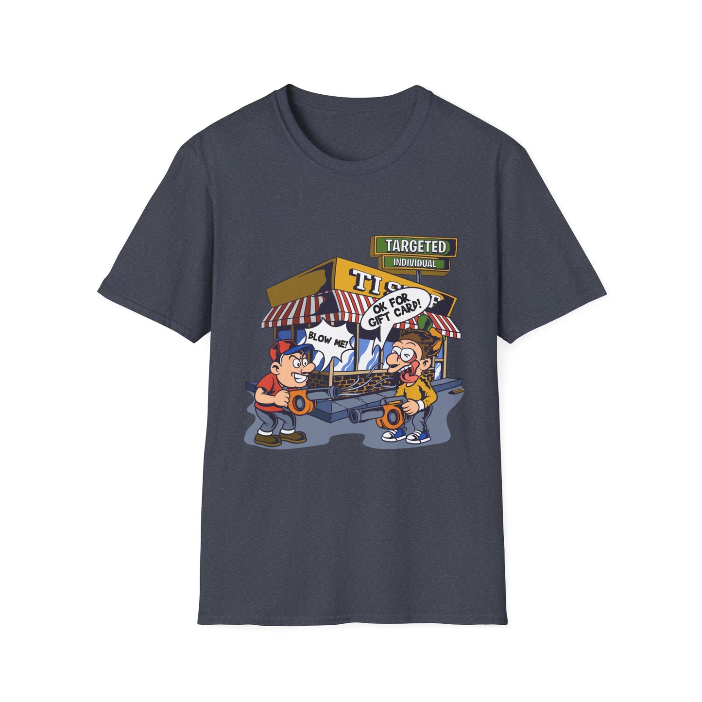 T-Shirt — Cartoon Target Practice Ice Cream Stand Design