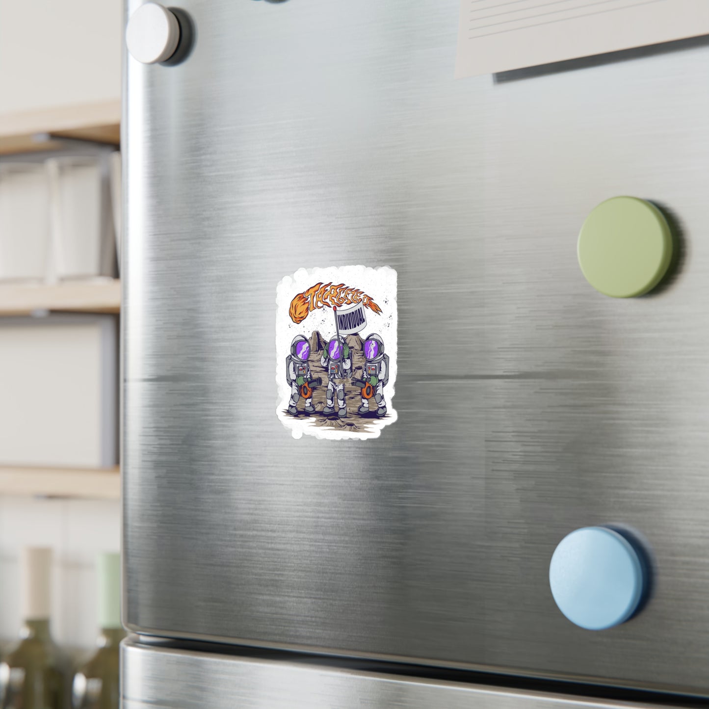 Astronaut Crew Vinyl Sticker — 'Together Individual' Kiss-Cut Decal