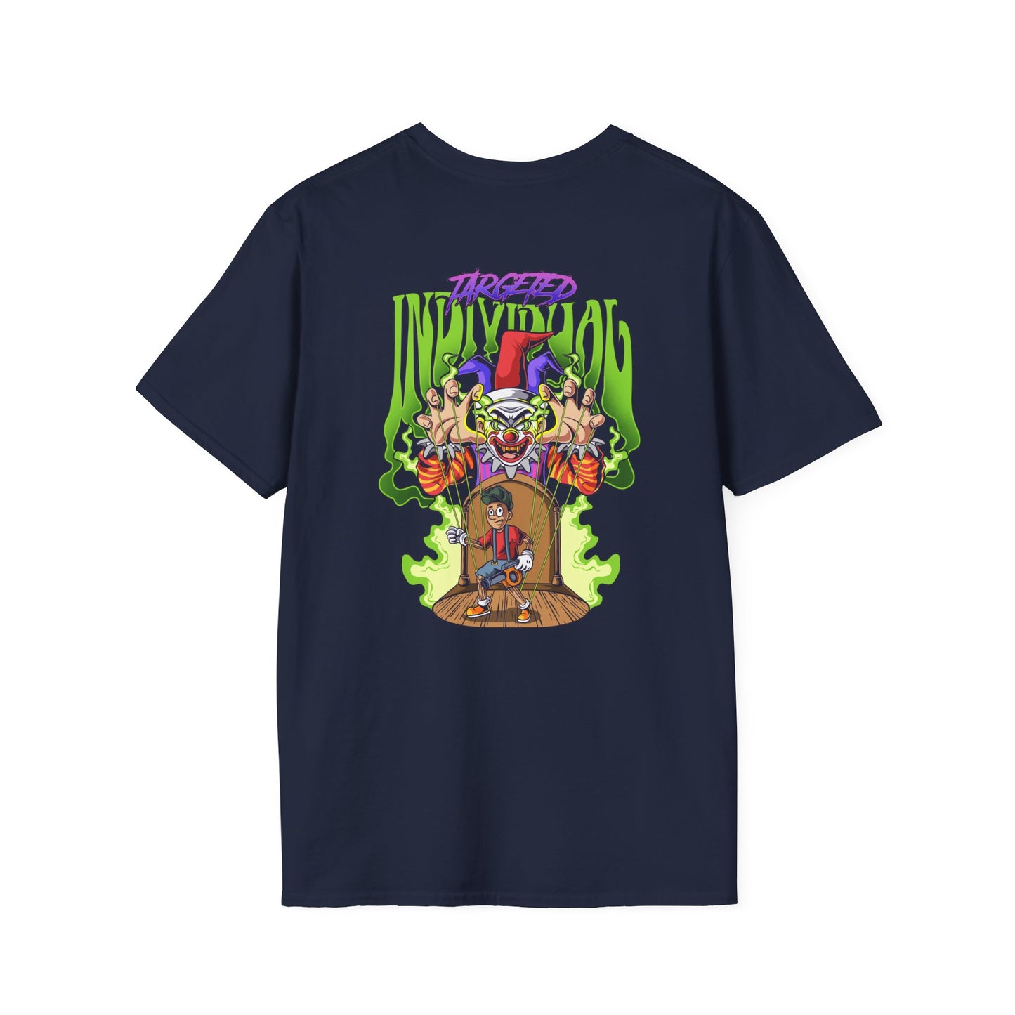 Scaredy Clown Graphic T-Shirt — Horror Joker Back Print