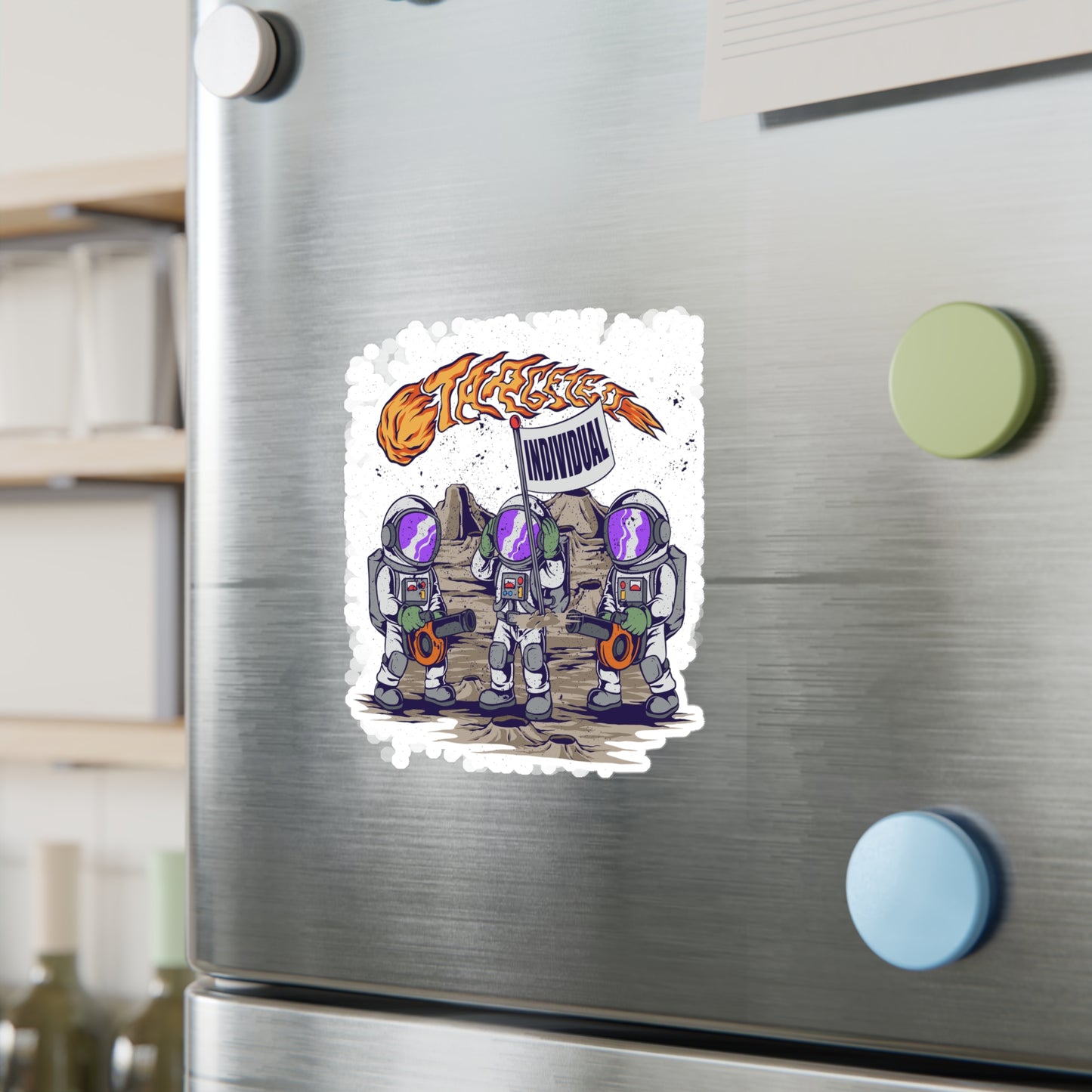 Astronaut Crew Vinyl Sticker — 'Together Individual' Kiss-Cut Decal