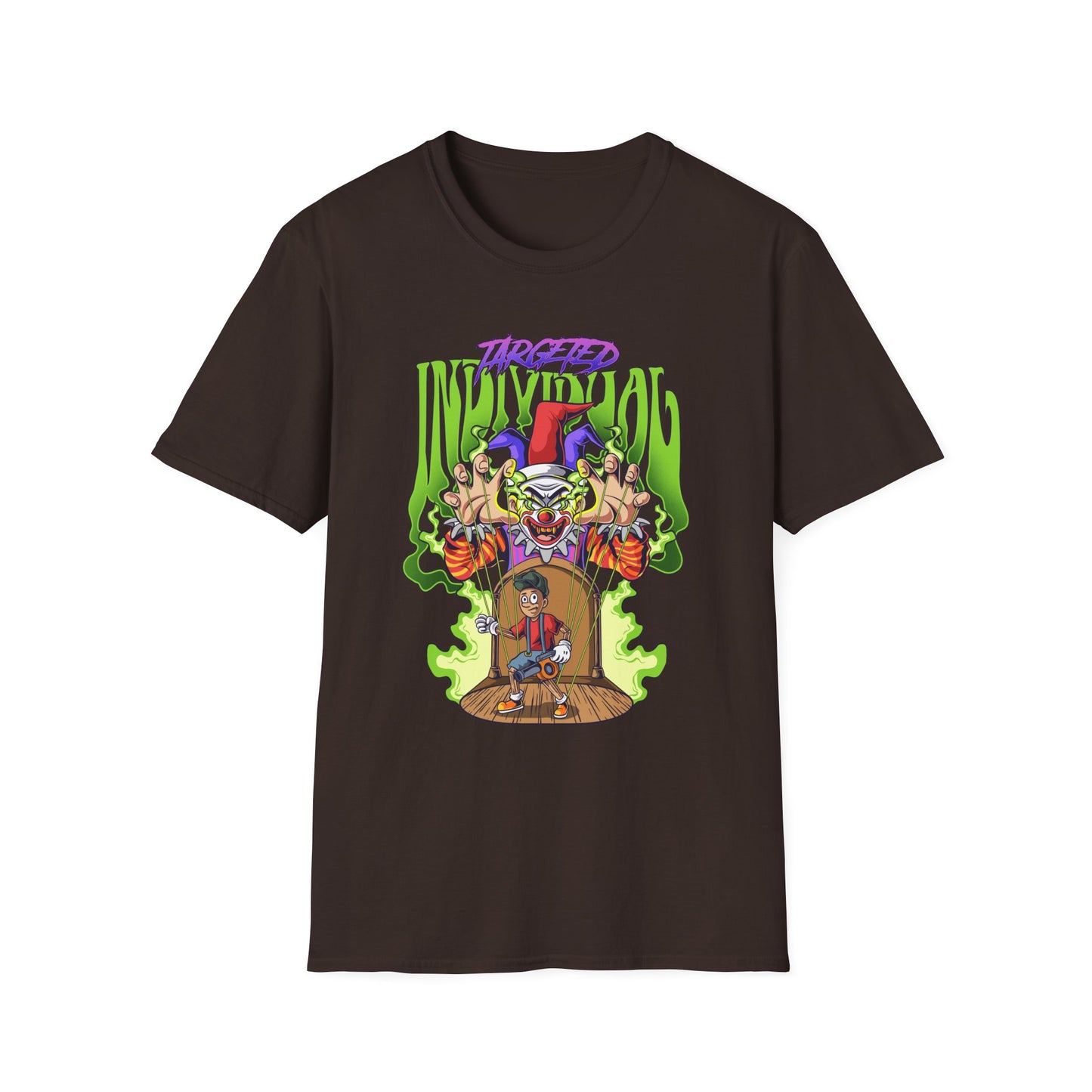 Creepy Clown Portal T-Shirt — Horror Graphic Tee with 'Disturbed' Vibe